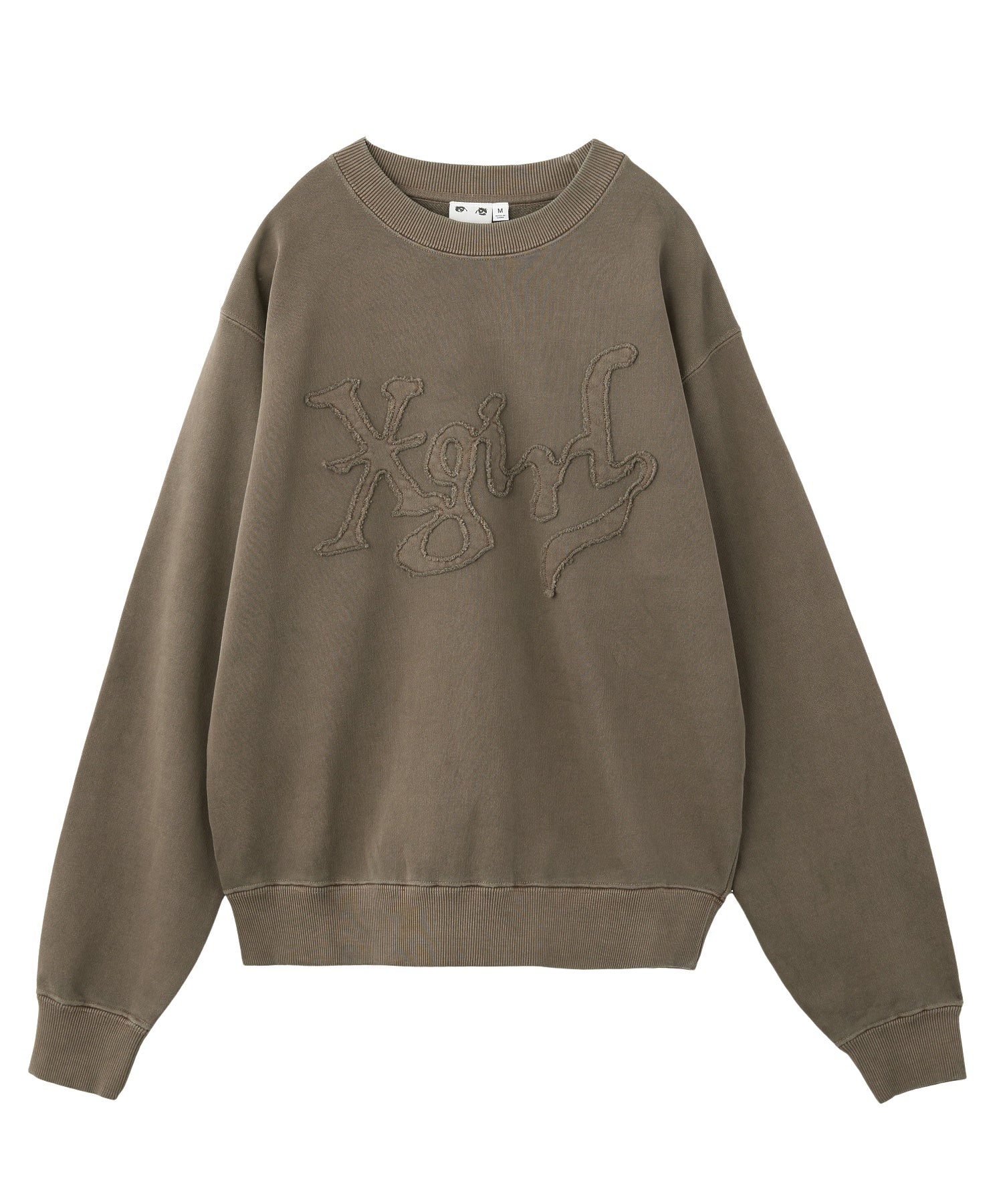 DISTORTED LOGO PATCH FADED SWEAT TOP