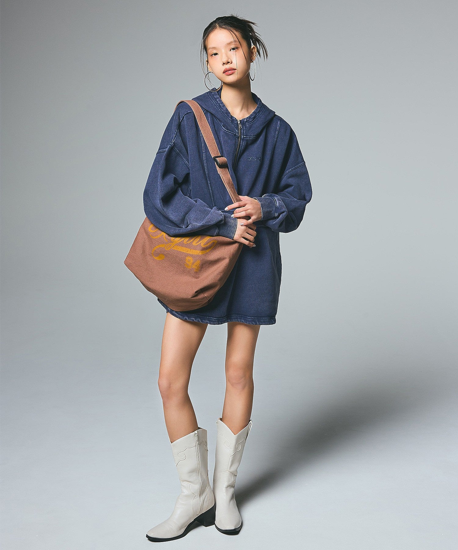 LOGO AND NUMBER MESSENGER BAG