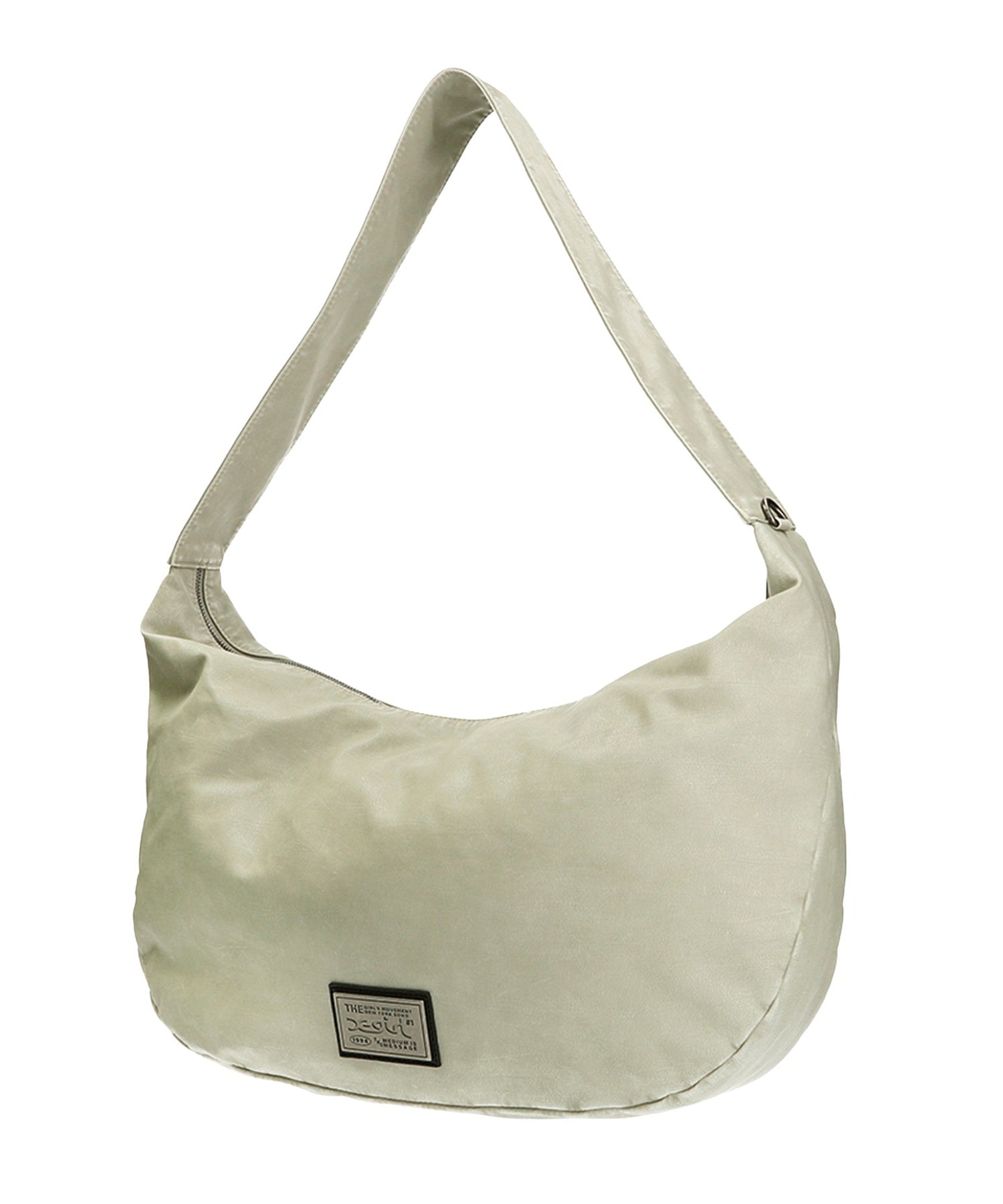 METAL PLATE LABEL SHOULDER BAG