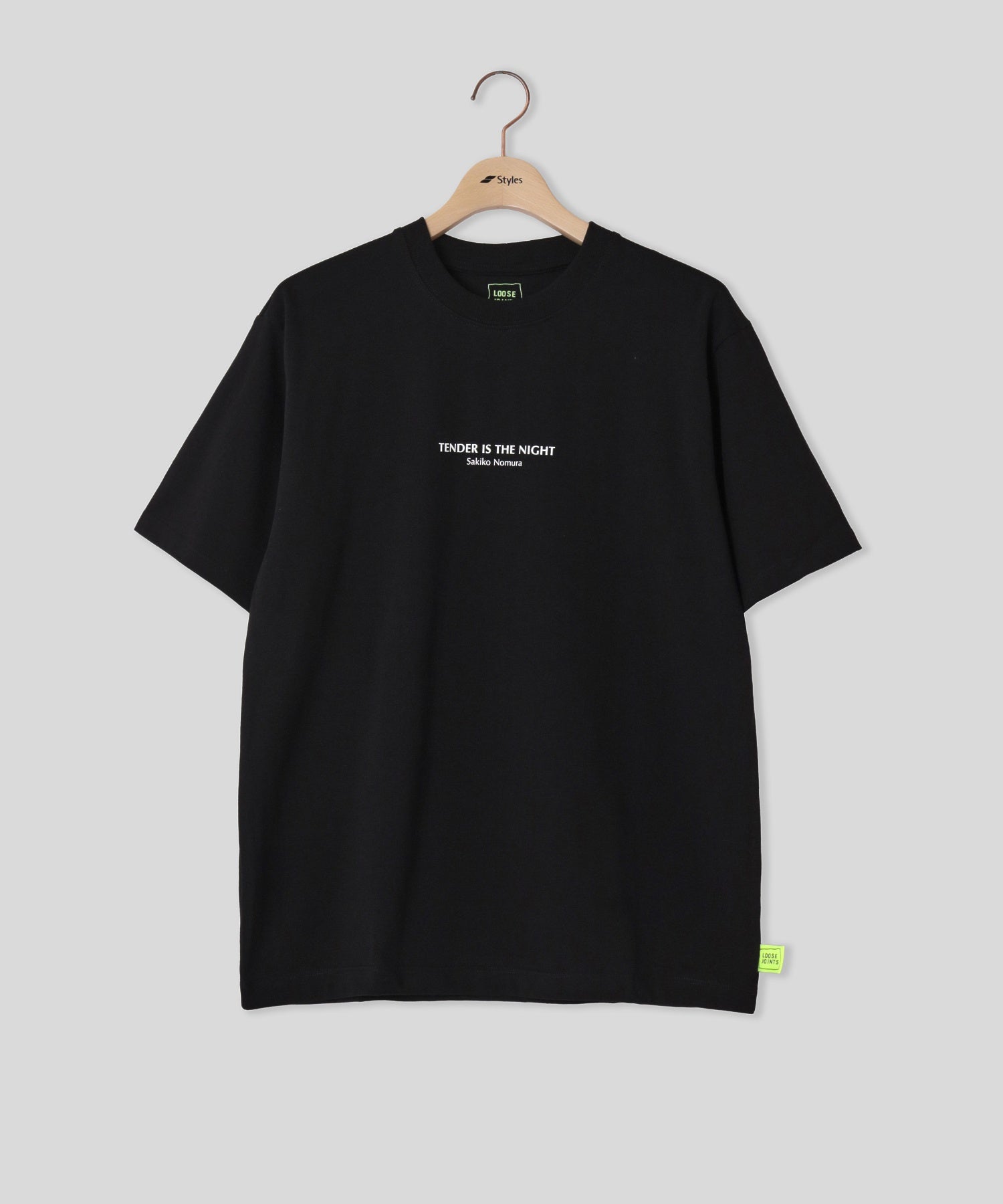 LOOSEJOINTS/ルーズジョインツ/TENDER IS THE NIGHT S/S T LF26JS009SN BLK