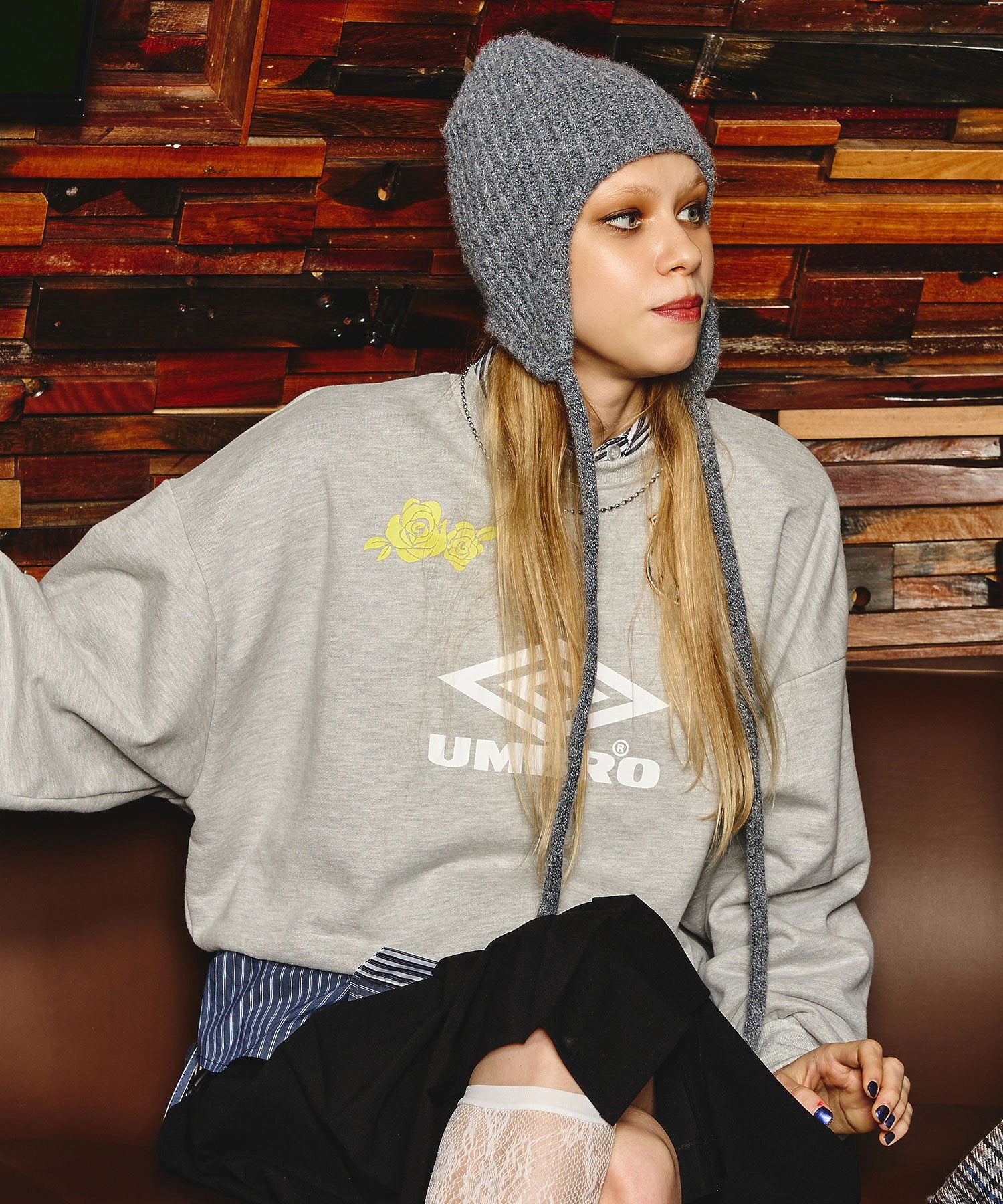 UMBRO×ROSE BUD/DOUBLE DIAMOND SWEATSHIRT