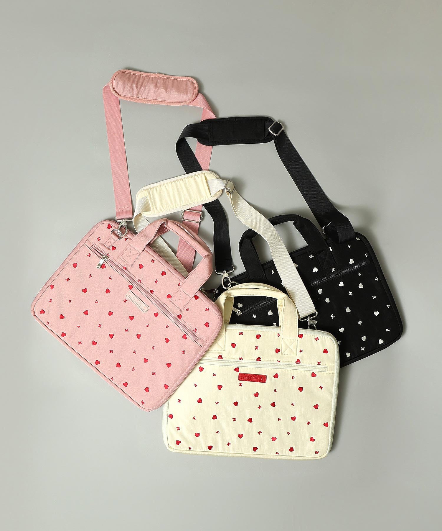 HEART EMBROIDERY PC BAG MILKFED.