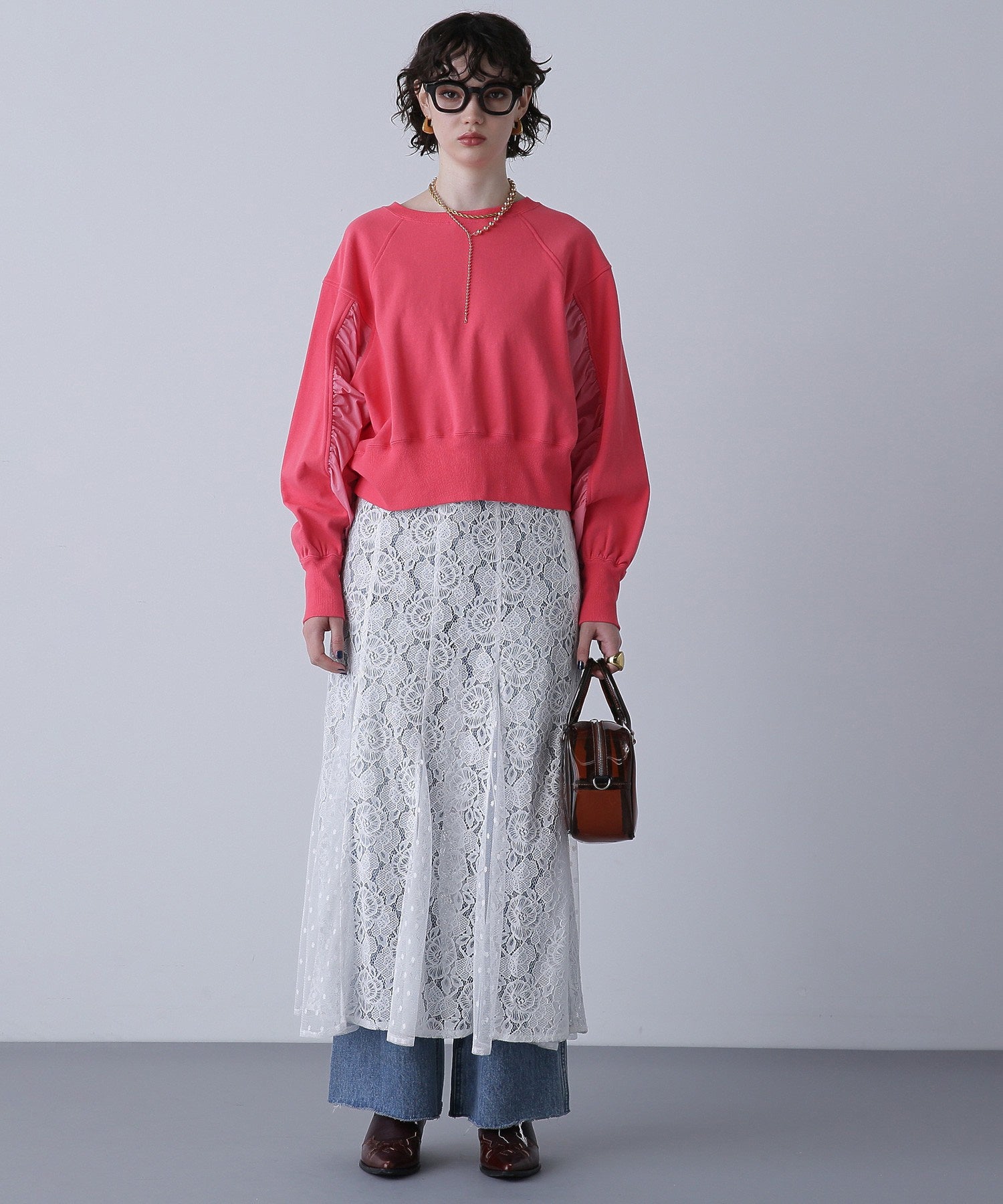 ナイロンドッキングスウェット