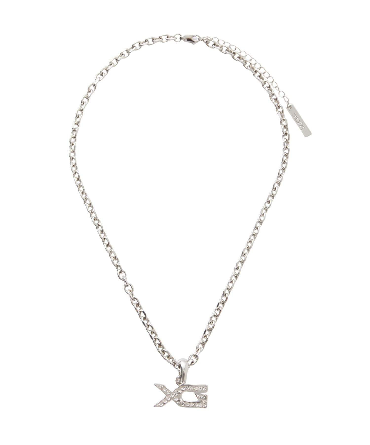 XG EMBLEM RHINESTONE NECKLACE