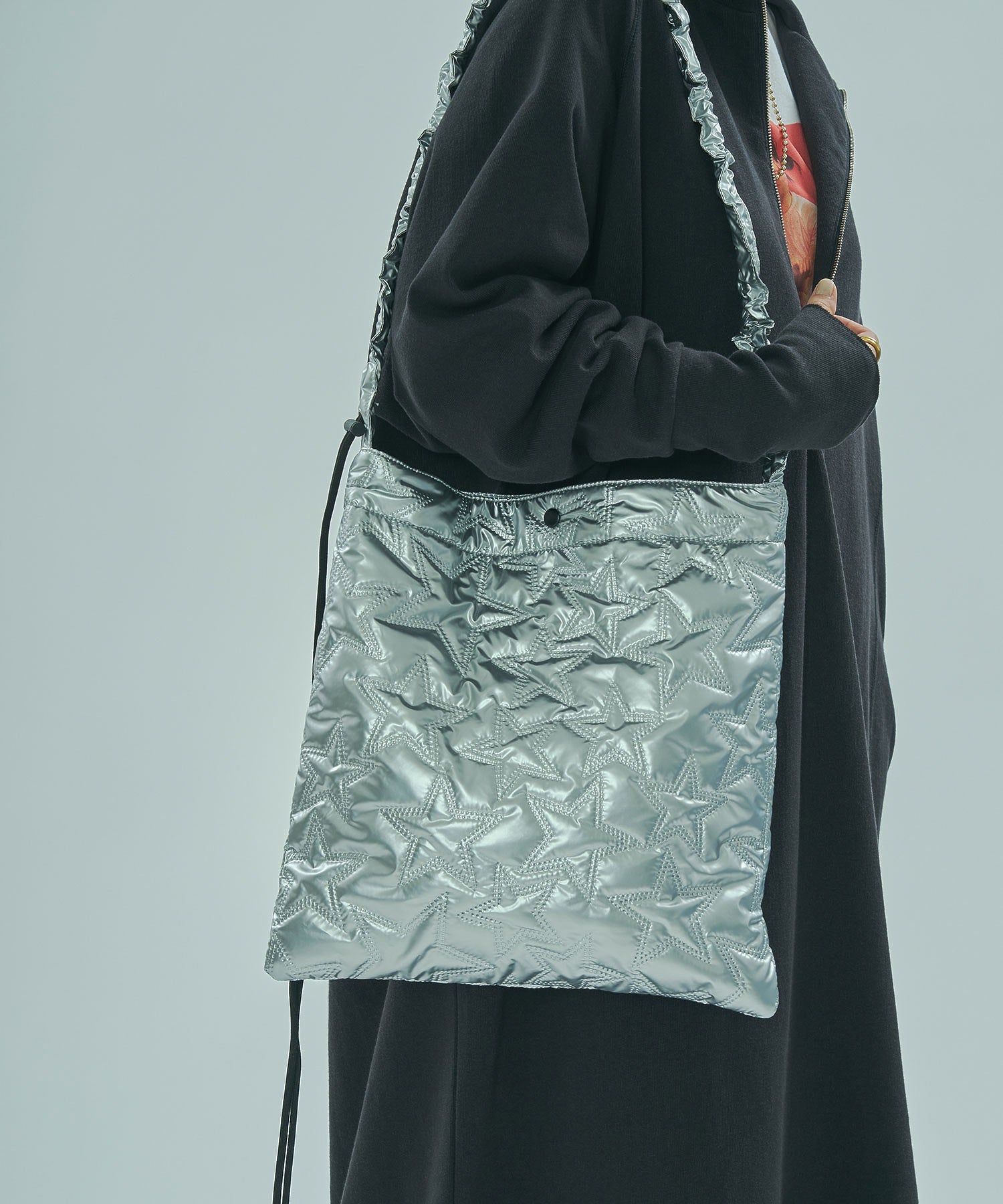 STITCHED STAR SHOULDER BAG