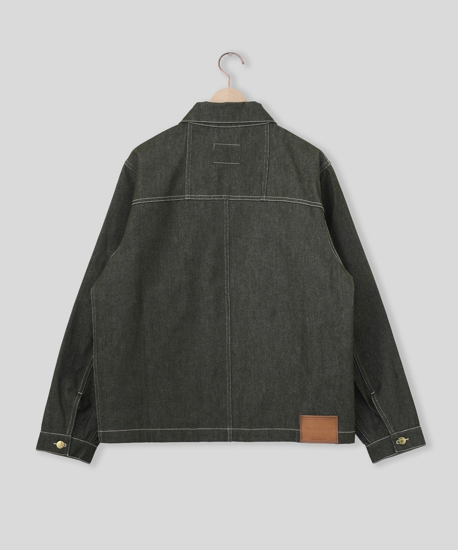 WALK IN PARIS/ウォーキンパリス/Raw green denim carpenters jacket