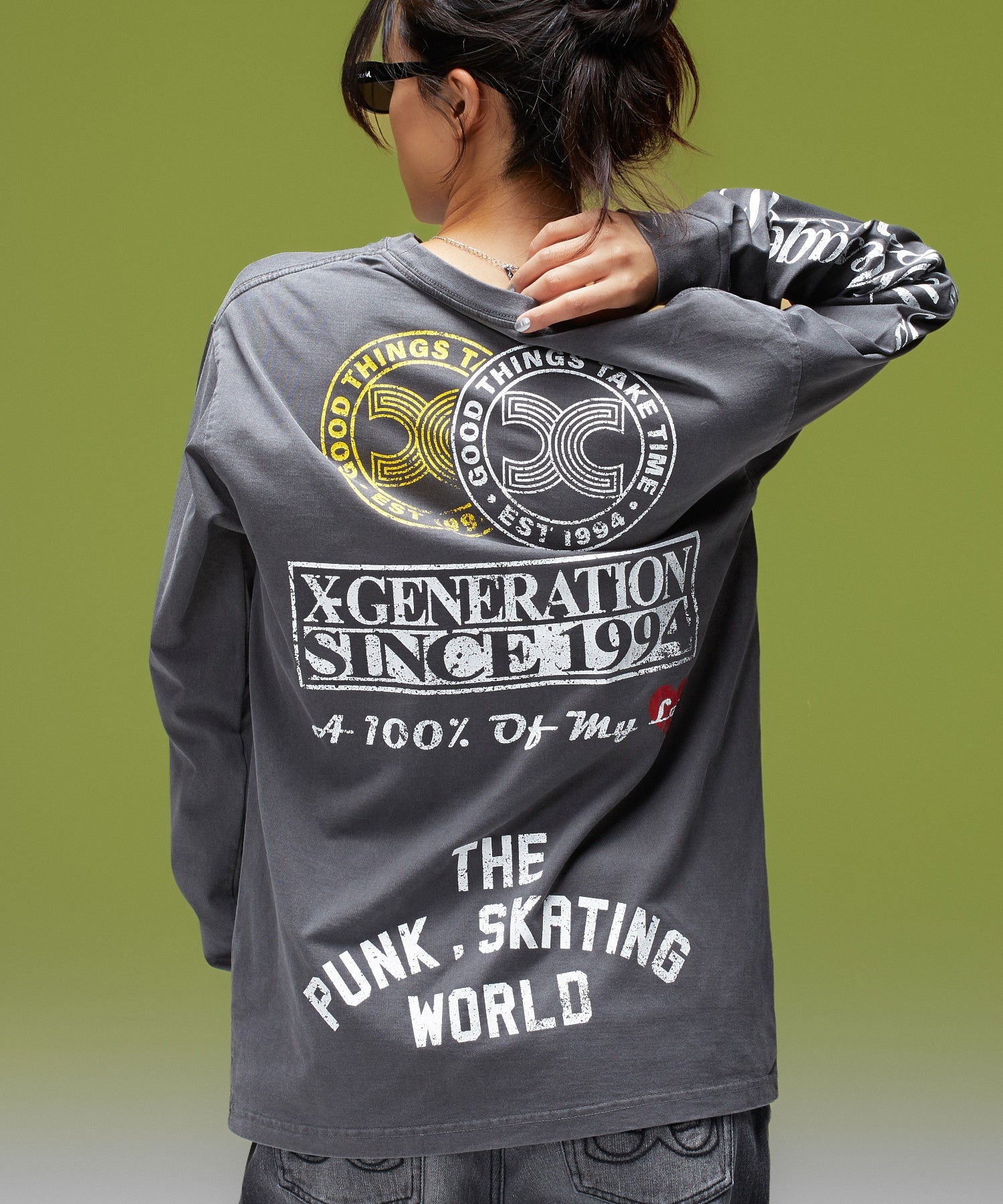 FADED MIX LOGO L/S TEE