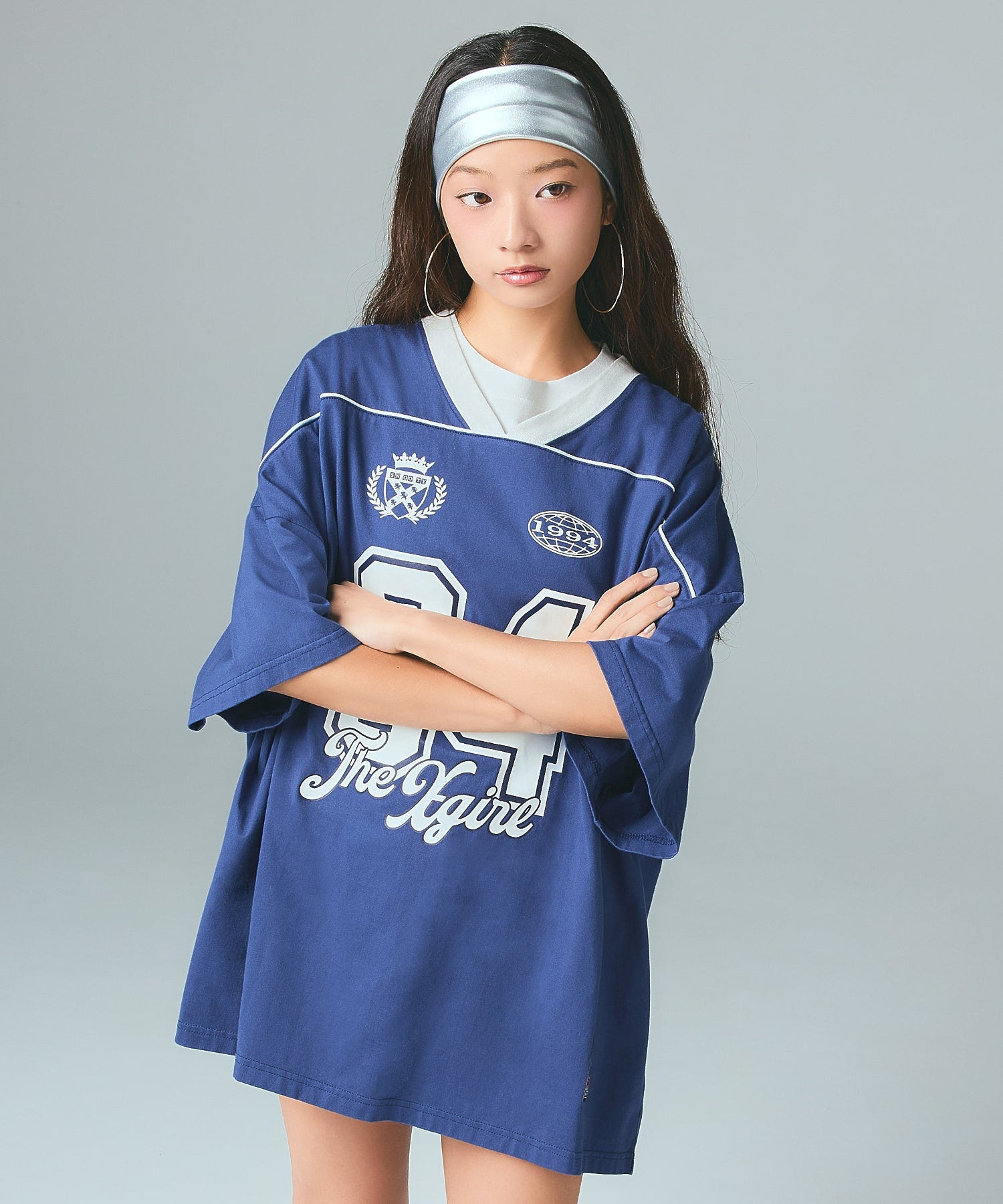 FACE LABEL NUMBER BIG TEE DRESS