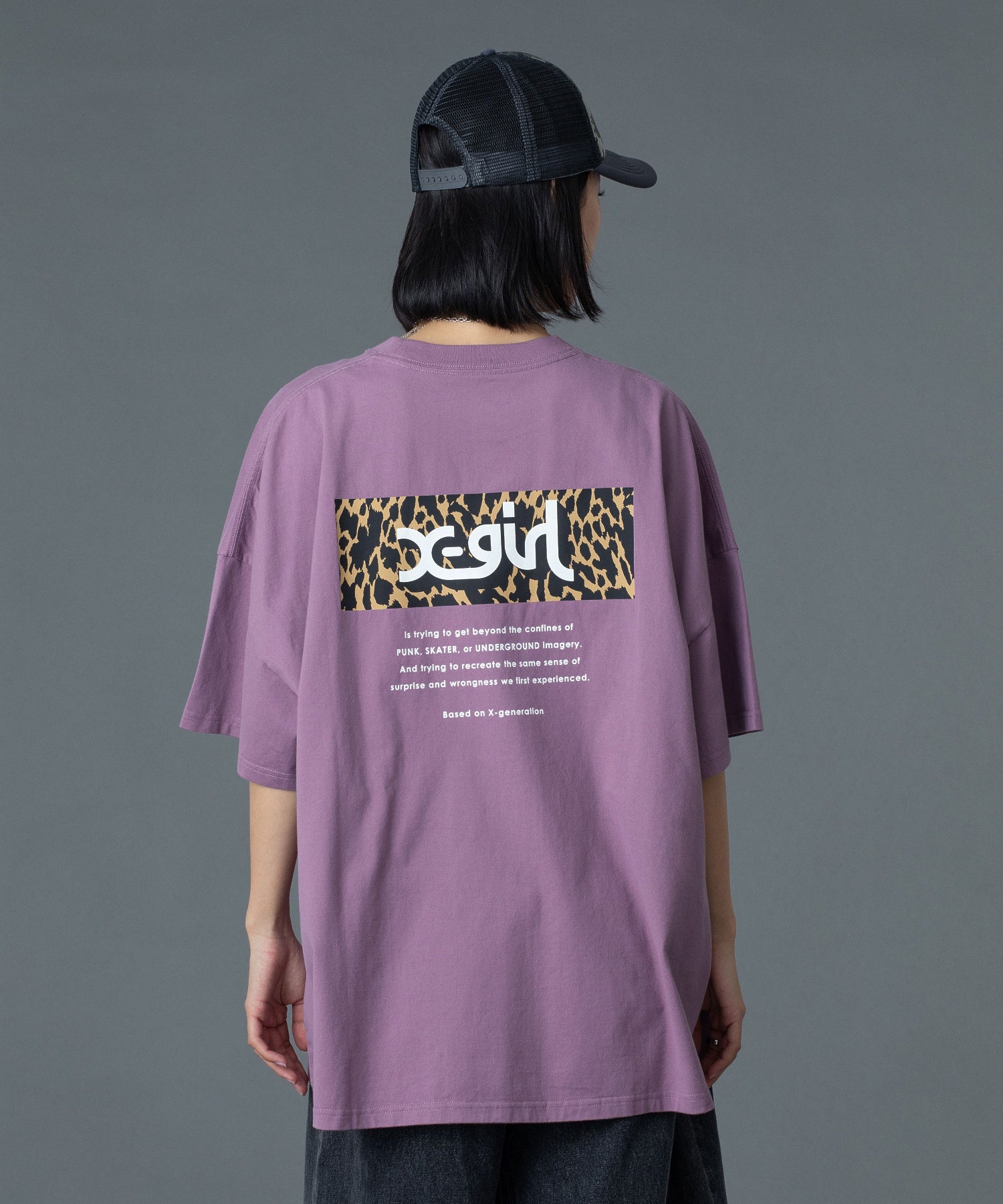 LEOPARD BOX LOGO S/S BIG TEE DRESS