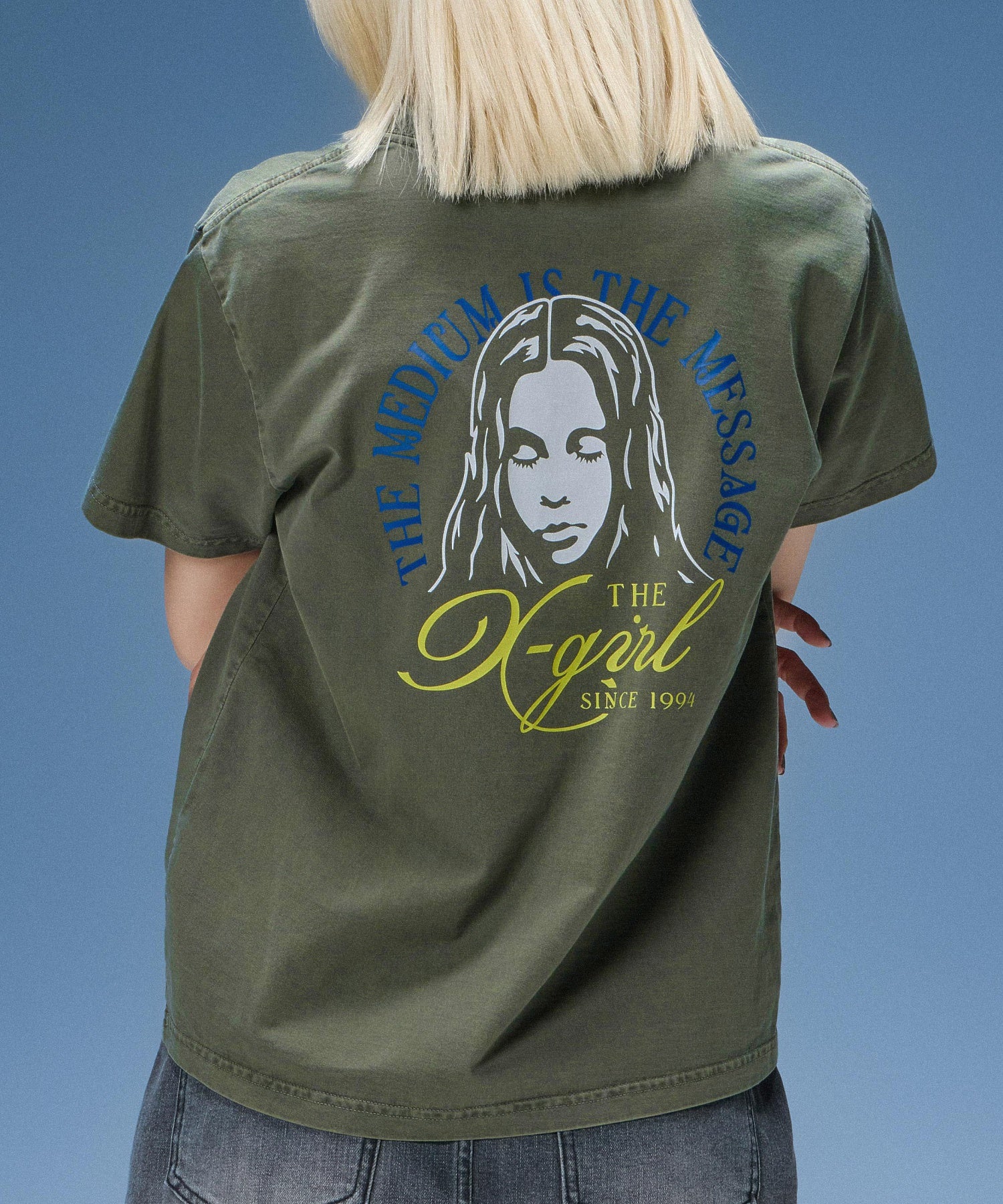 FADED TRI-COLOR FACE S/S TEE