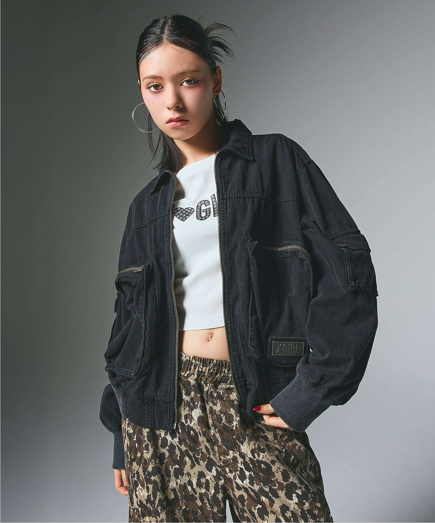 RHINE STUD LOGO L/S BABY TEE