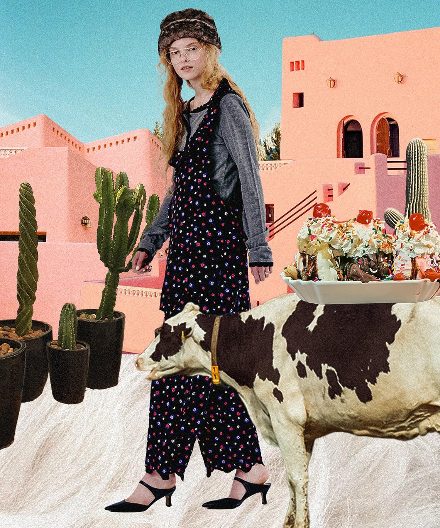【ROSE BUD別注】INDIA IS BEAUTIFUL and ROSE BUD/CORDUROY FLORAL EMBROIDERY PANTS