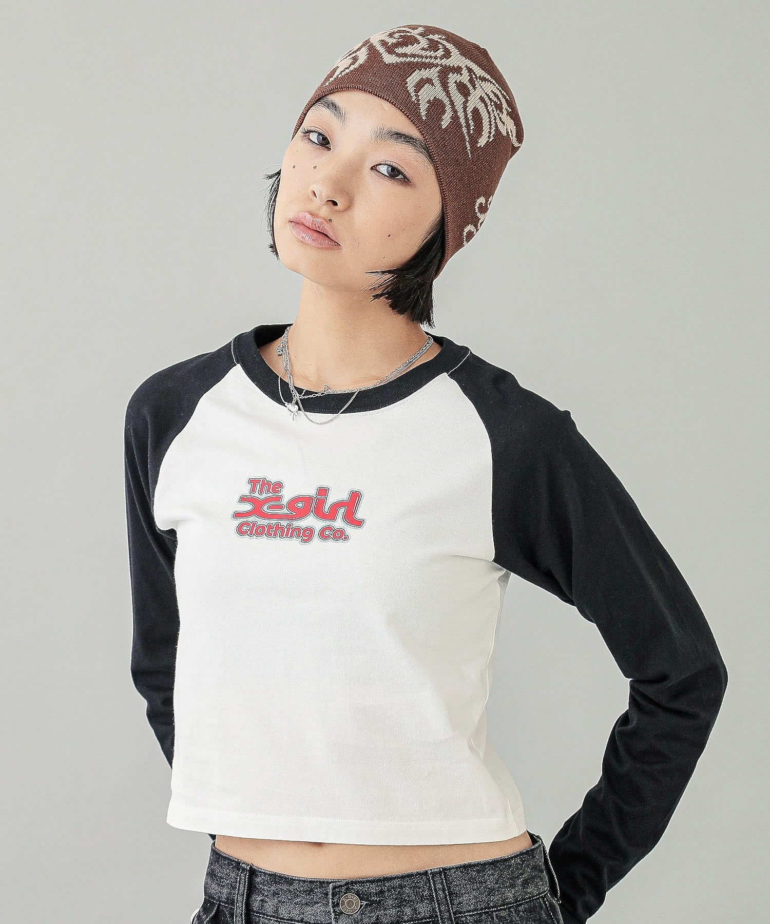 ROUGH MILLS LOGO RAGLAN L/S BABY TEE