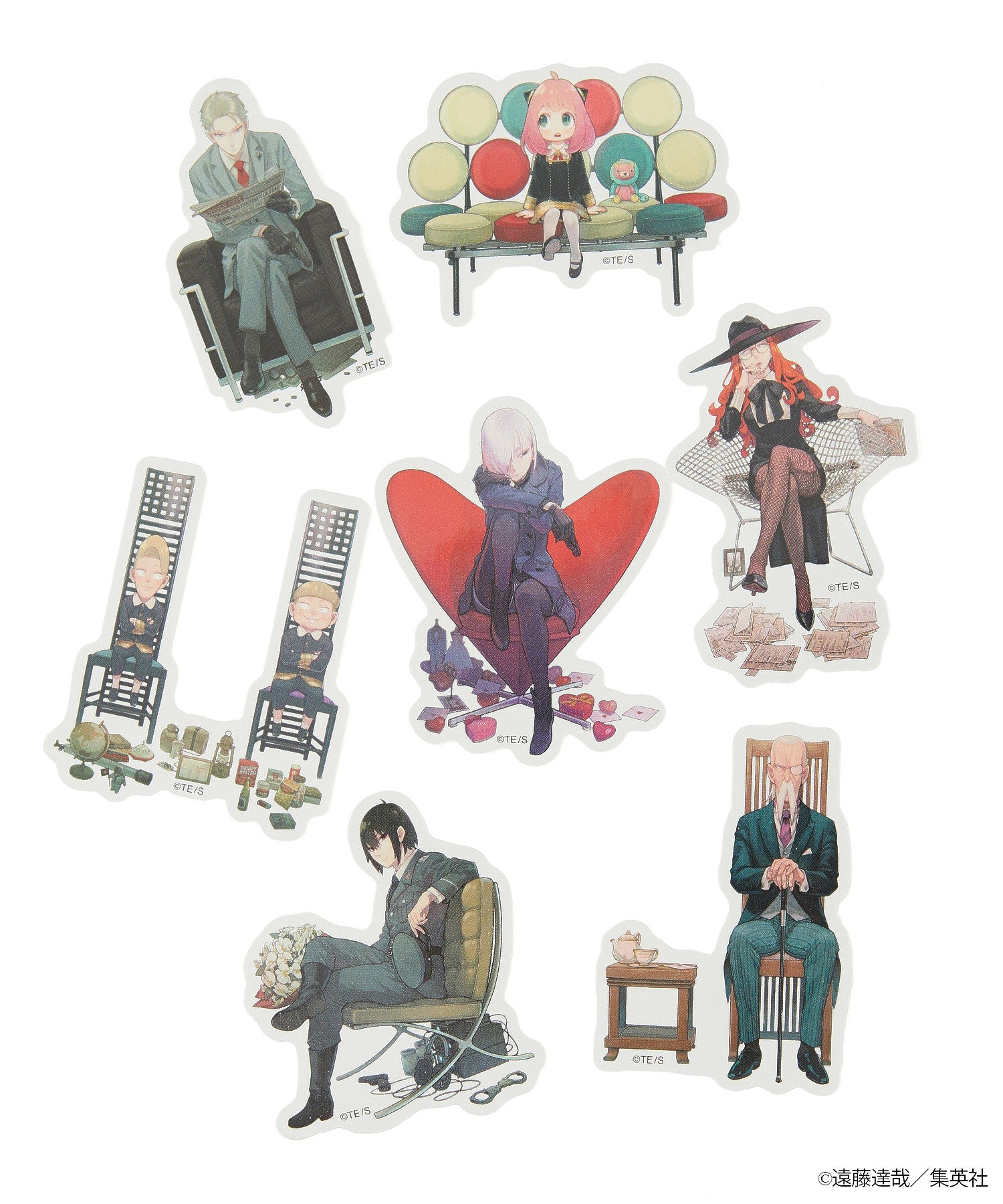 SPY×FAMILY Mid-Century MODERN Sticker Set A