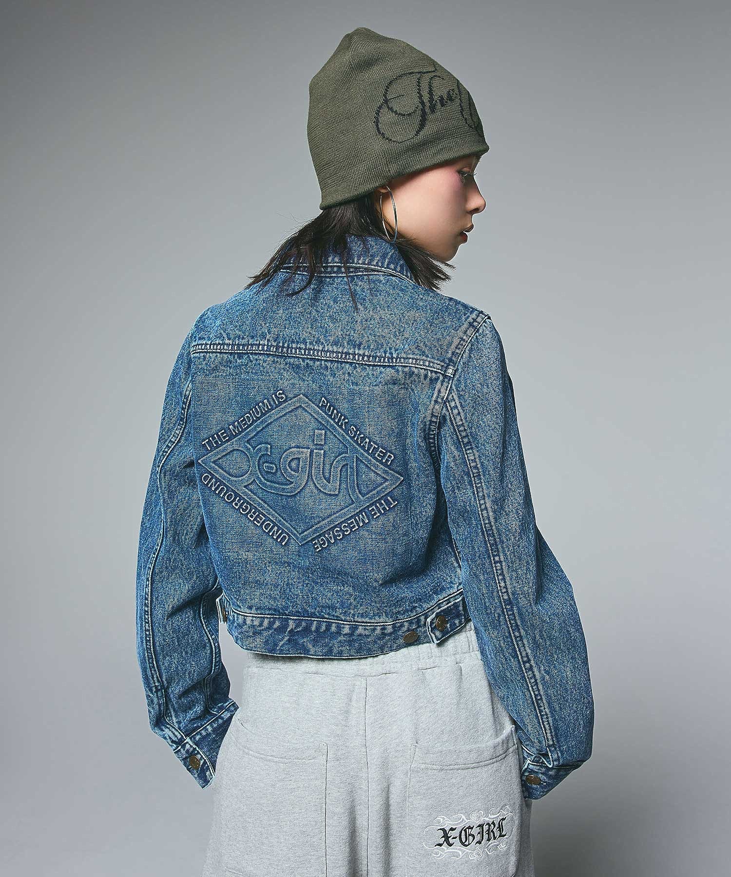 EMBOSSED DENIM JACKET