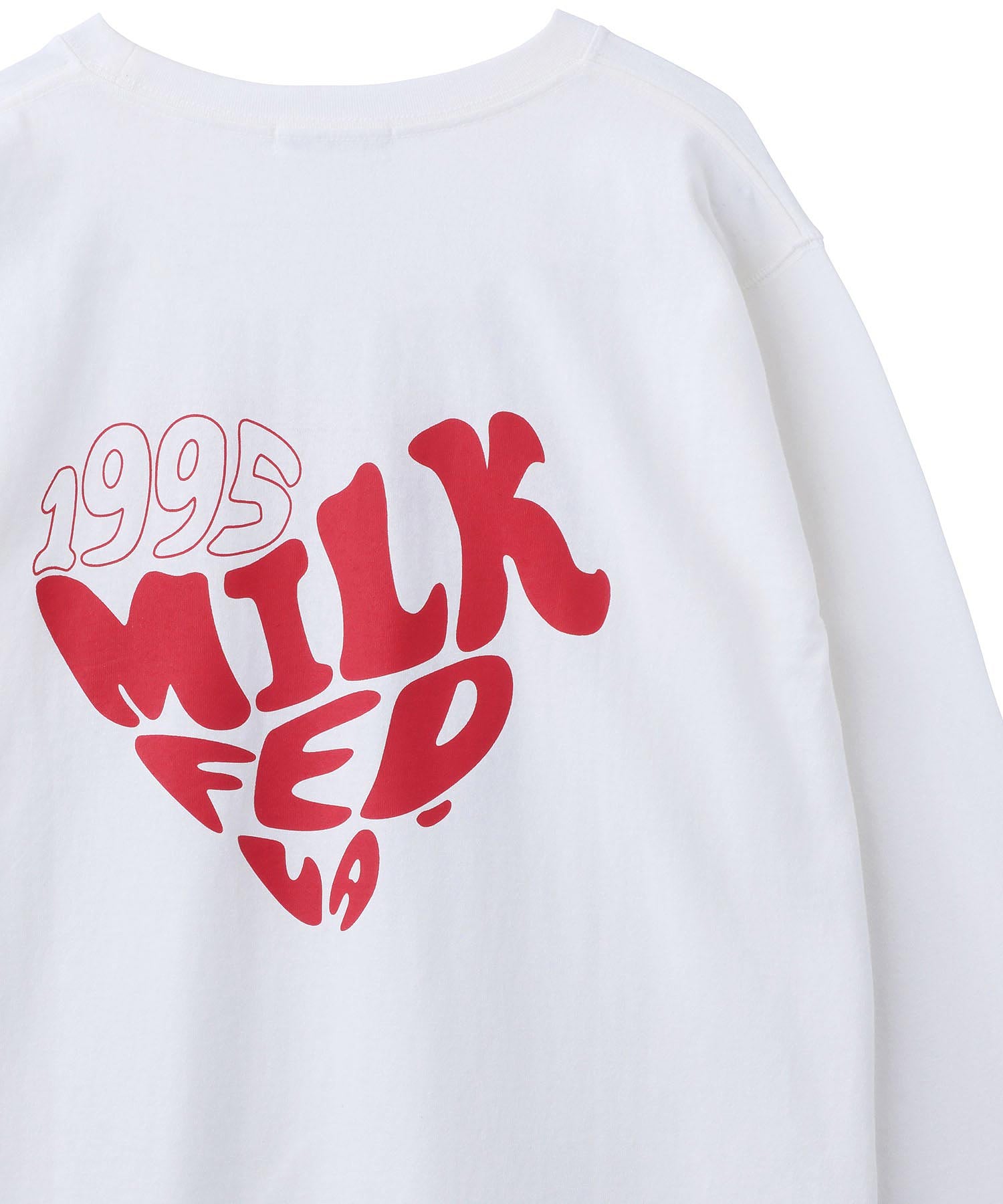 BACK HEART LOGO L/S TOP MILKFED.