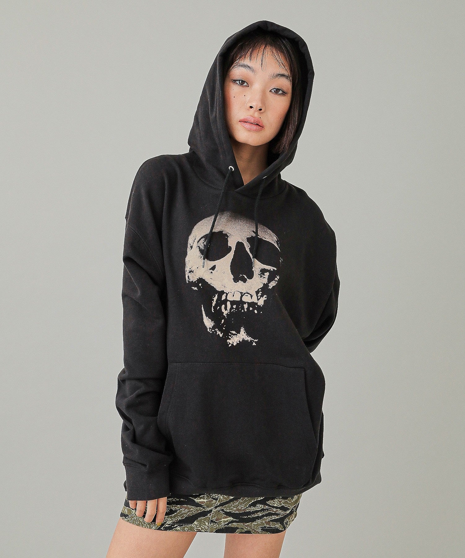 X-girl x HYSTERIC GLAMOUR SCULL AND BERRY HOODIE