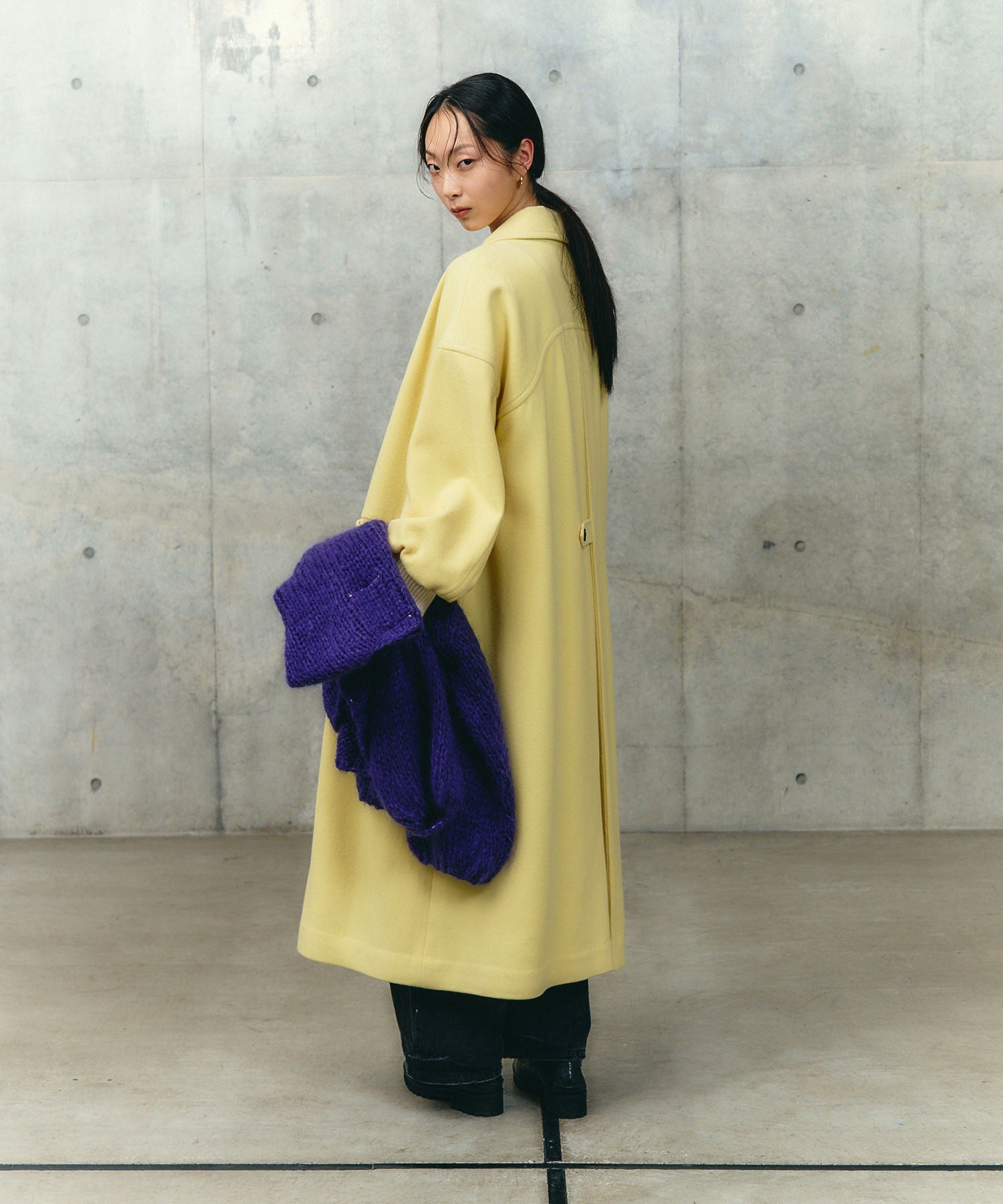 mici/RIB CUFFS VOLUME SLEEVE COAT