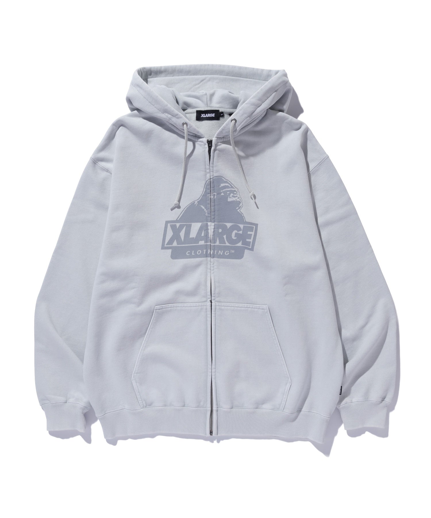 WASHED SLANTED OG ZIP HOODED SWEATSHIRT