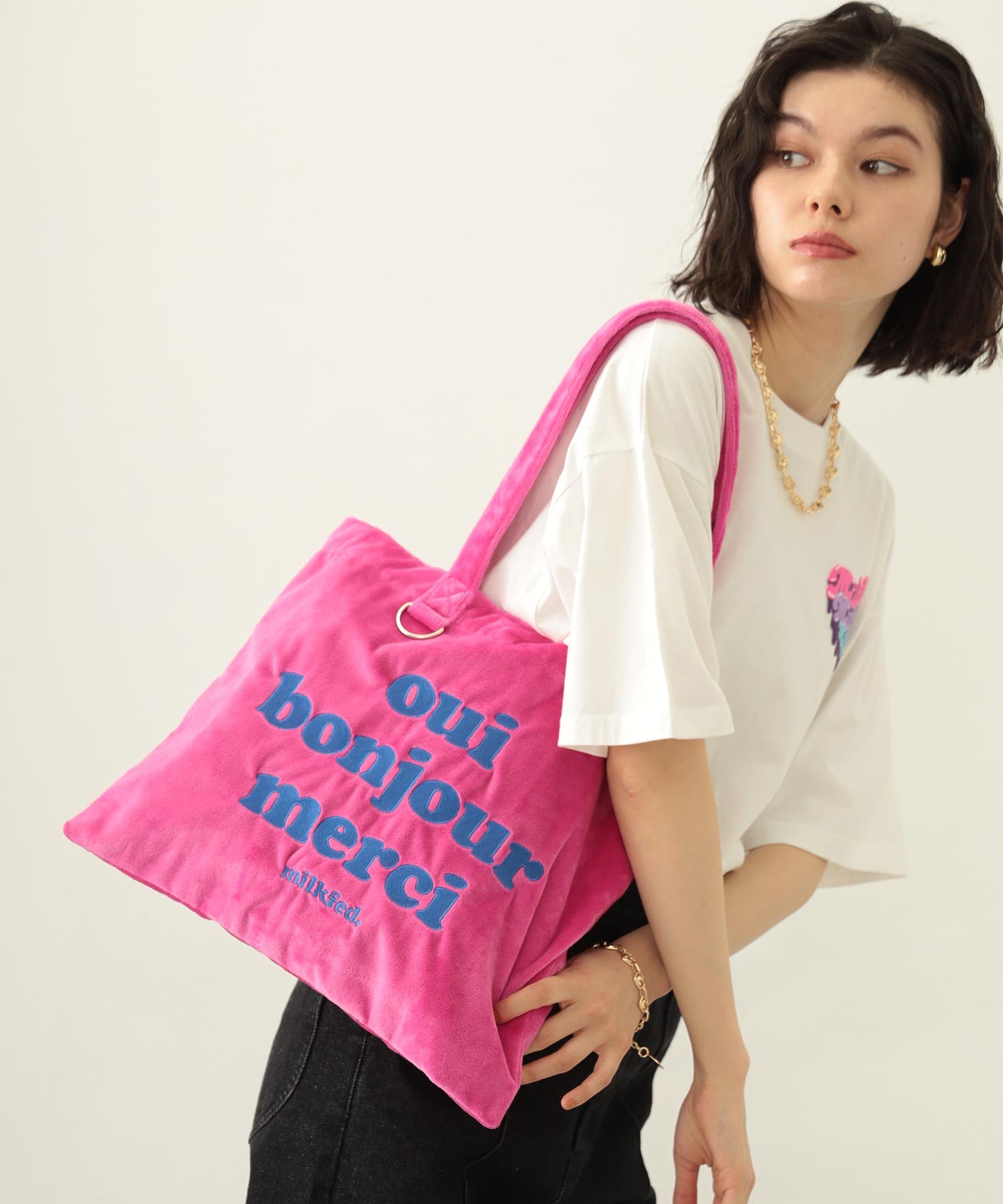 LOGO FLUFFY BAG