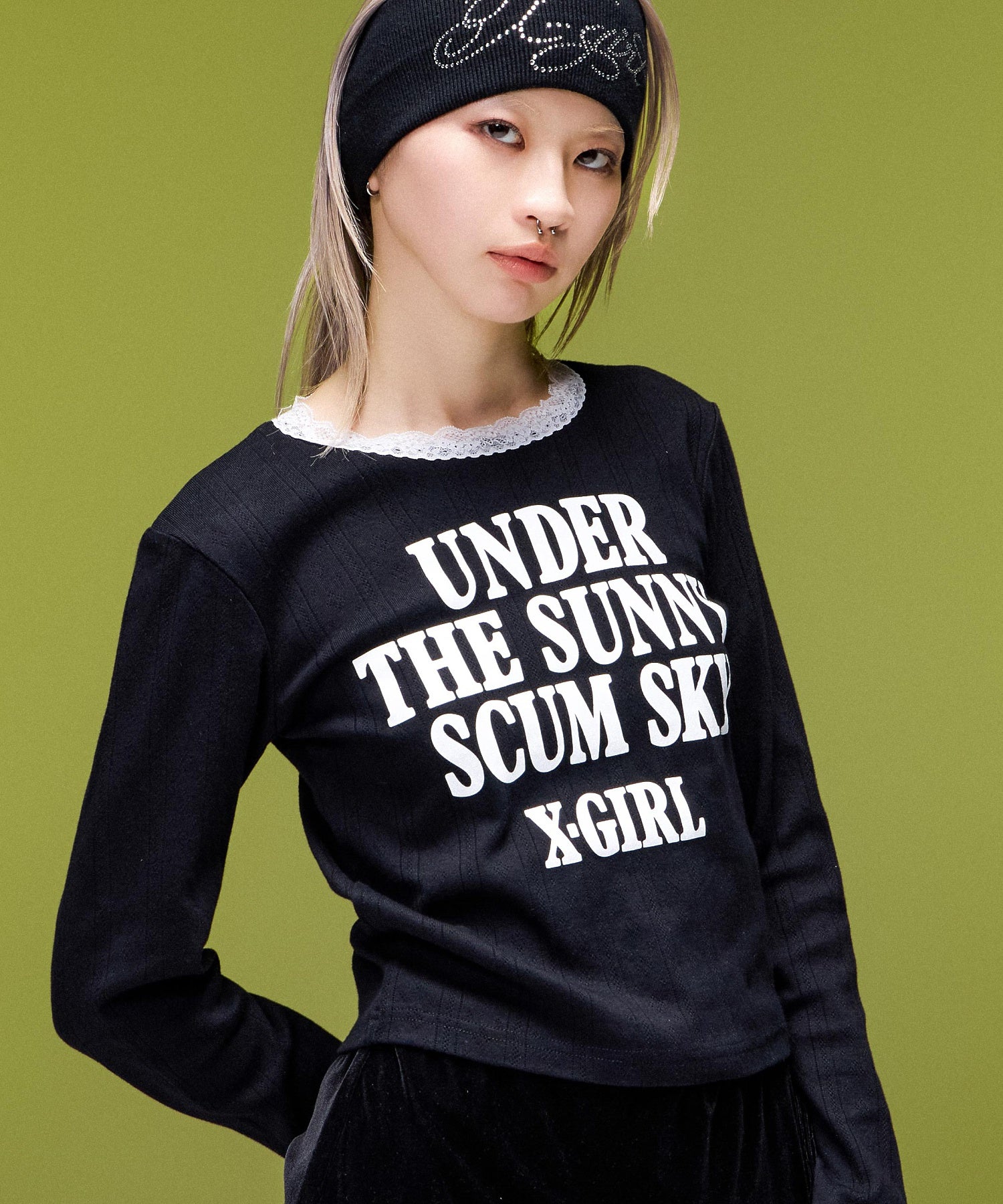 LACE TRIM L/S BABY TOP