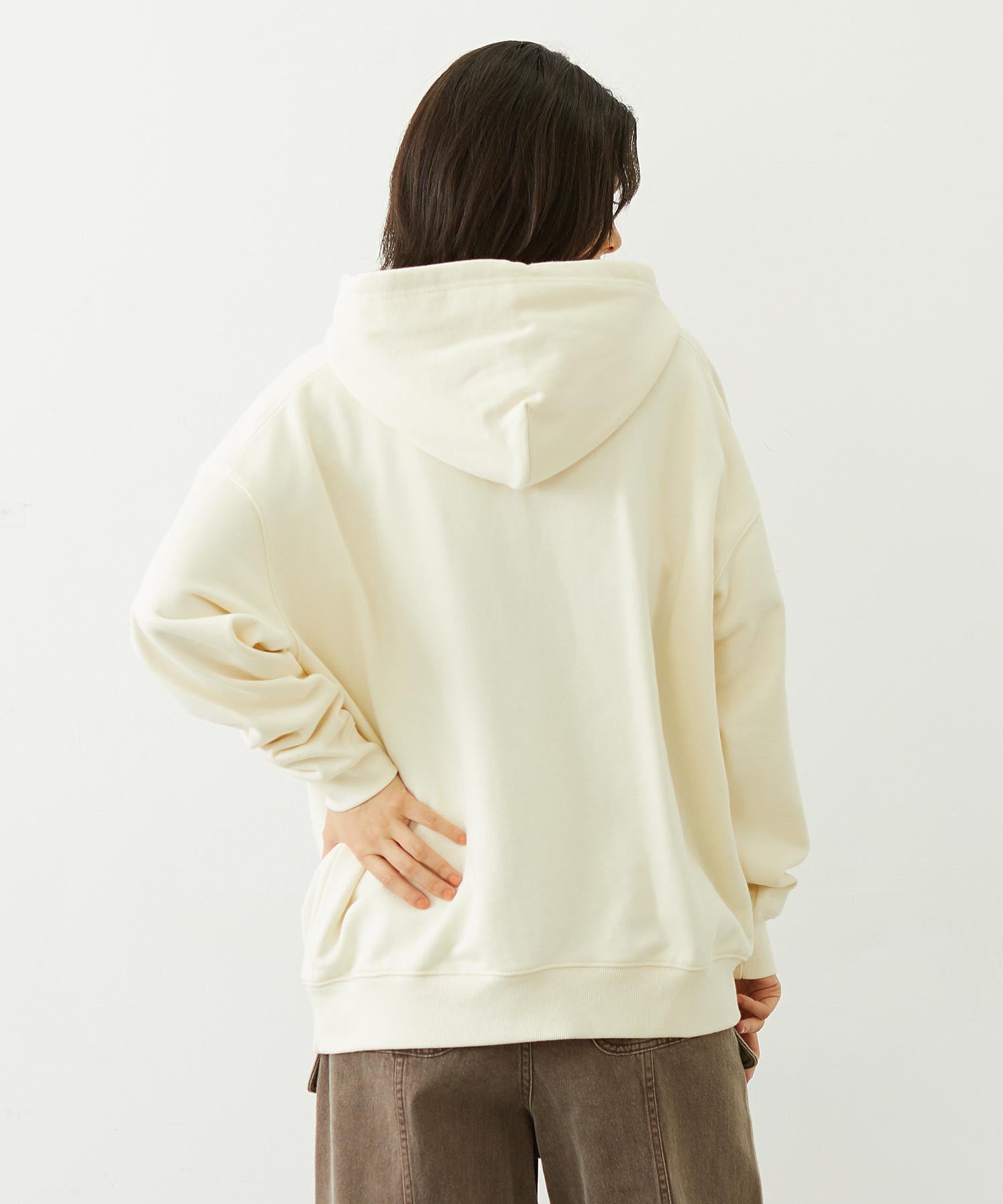 OVAL LOGO WIDE HOODIE SWEAT