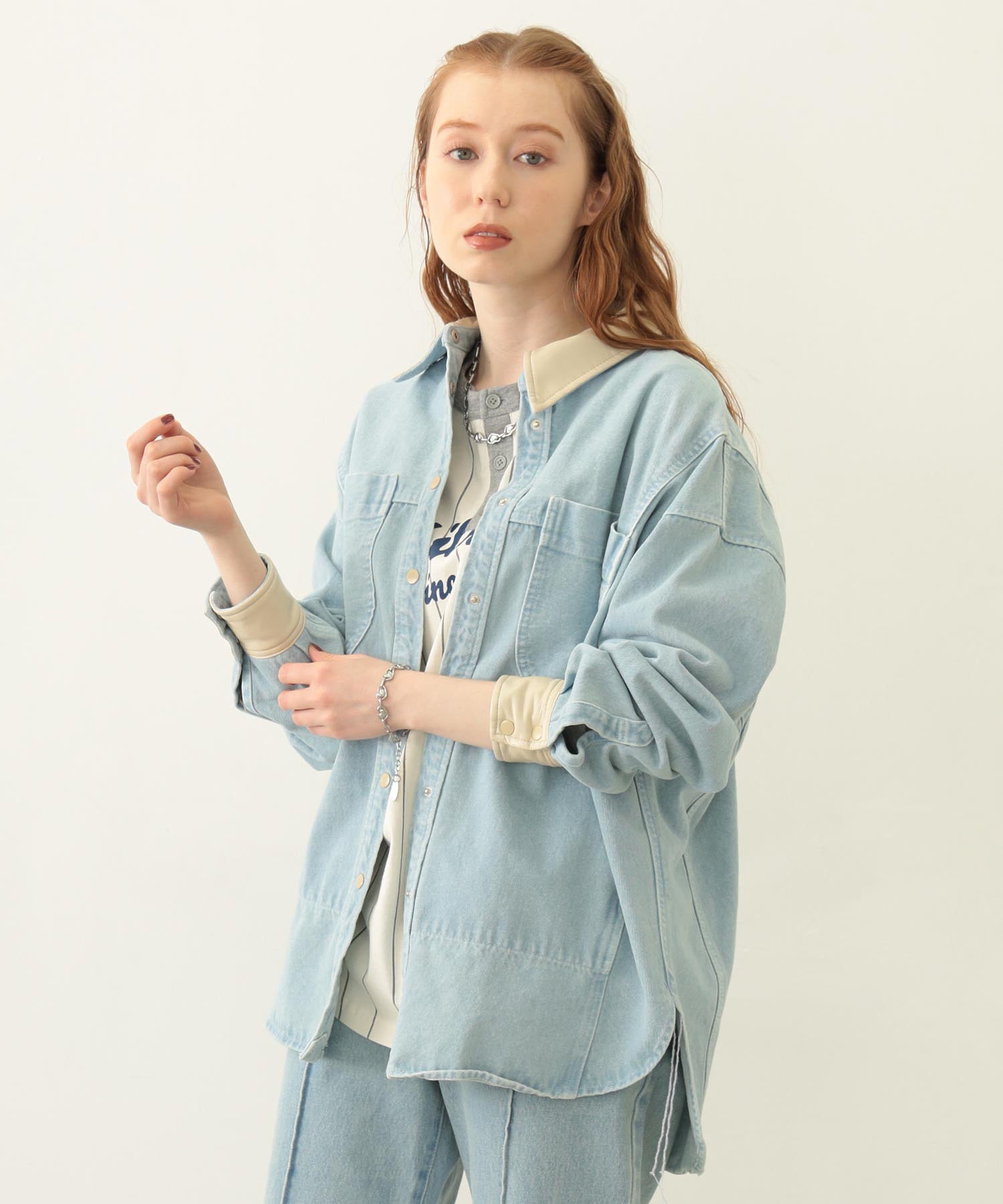 WIDE DENIM SHIRT