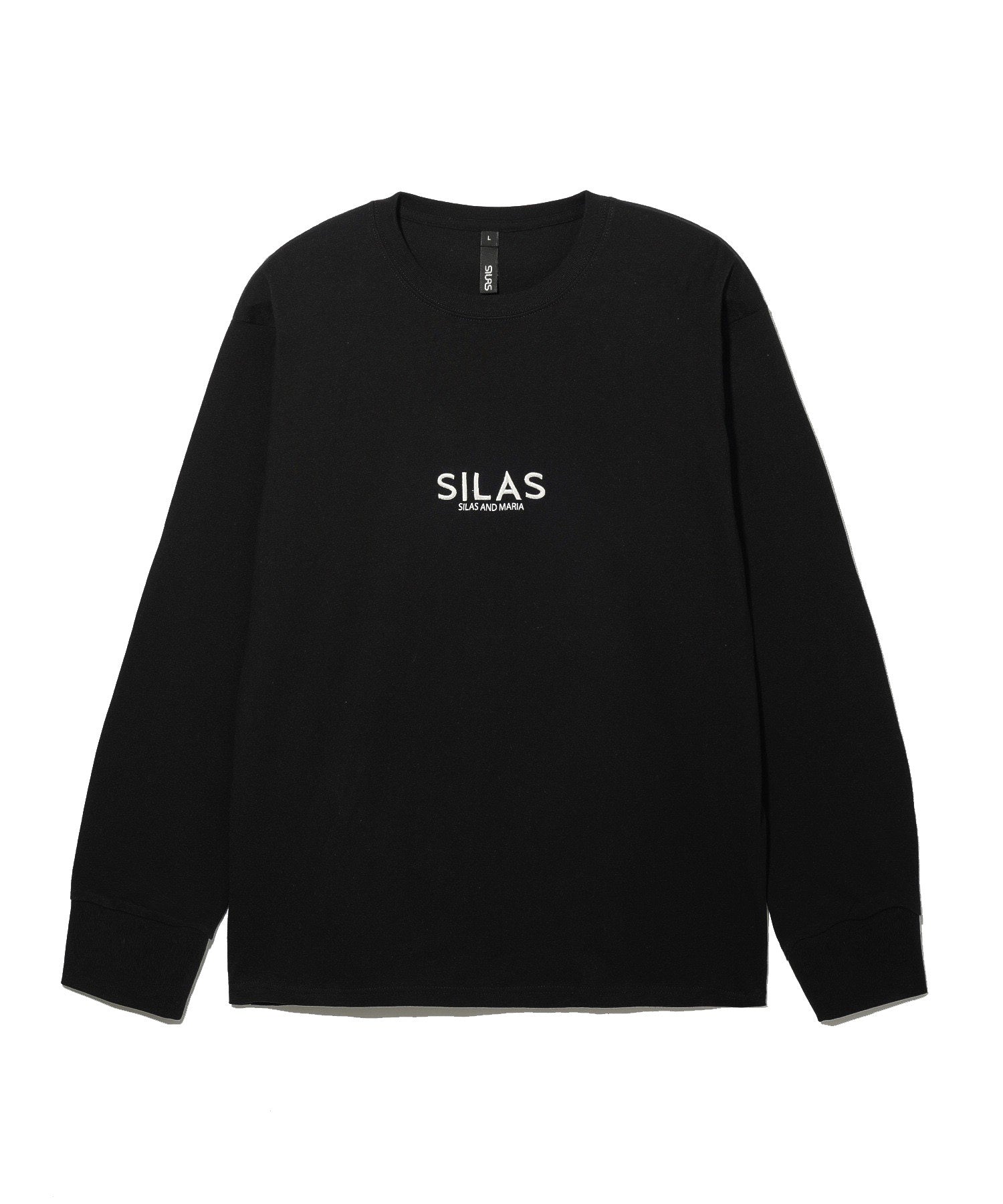 SQUARE AND LOGO PRINT L/S TEE