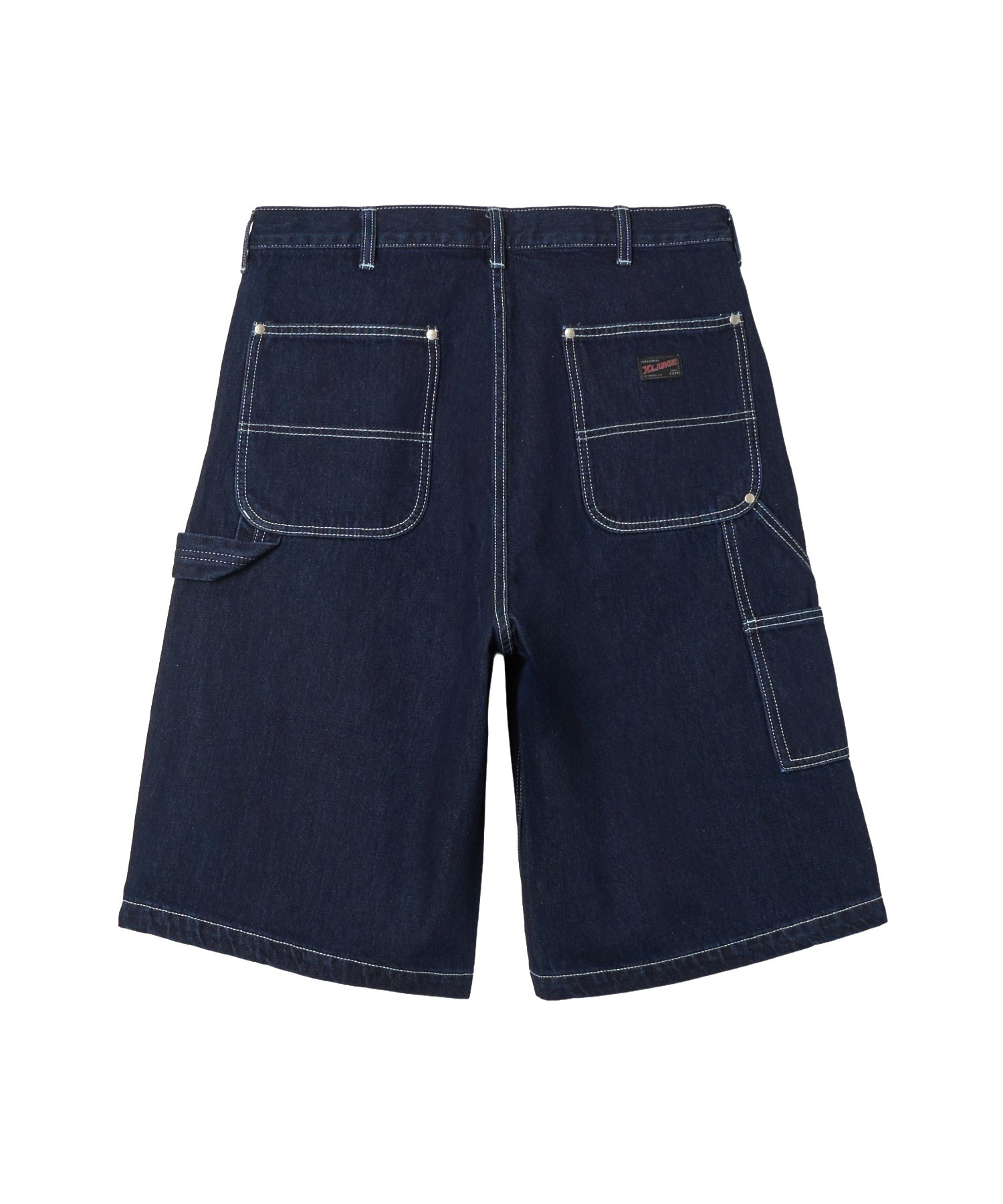 DOUBLE KNEE DENIM SHORT PANTS