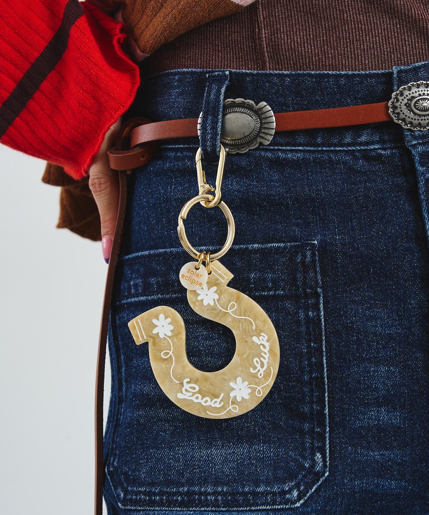 SOLAR ECLIPSE/HAND-PAINTED BAG CHARM