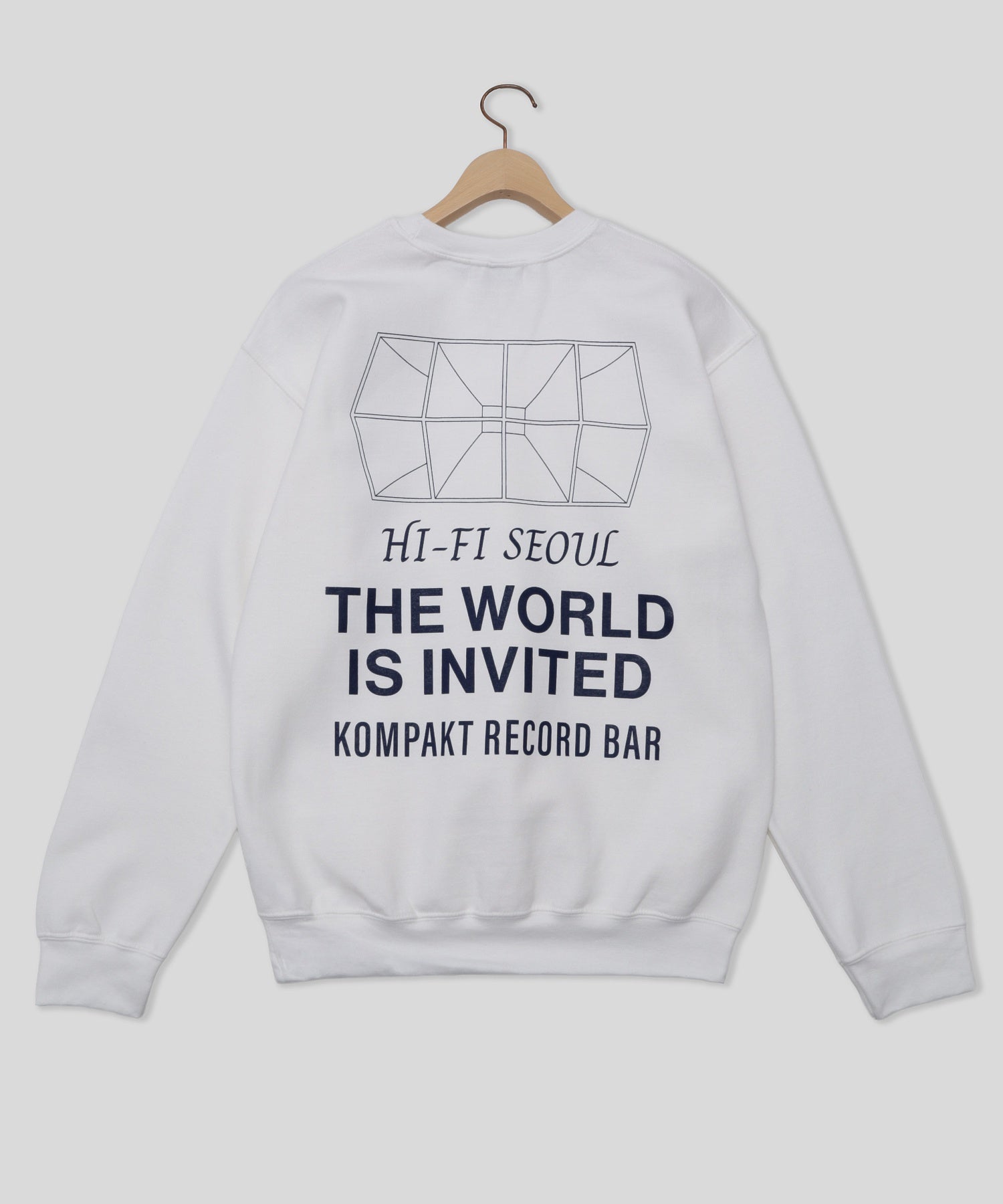 KOMPAKT RECORD BAR/コンパクト レコード バー/THE WORLD IS INVITED CREWNECK KRB0383