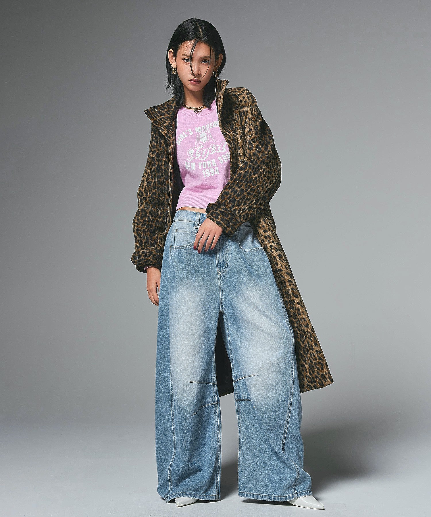 WIDE BAGGY DENIM PANTS