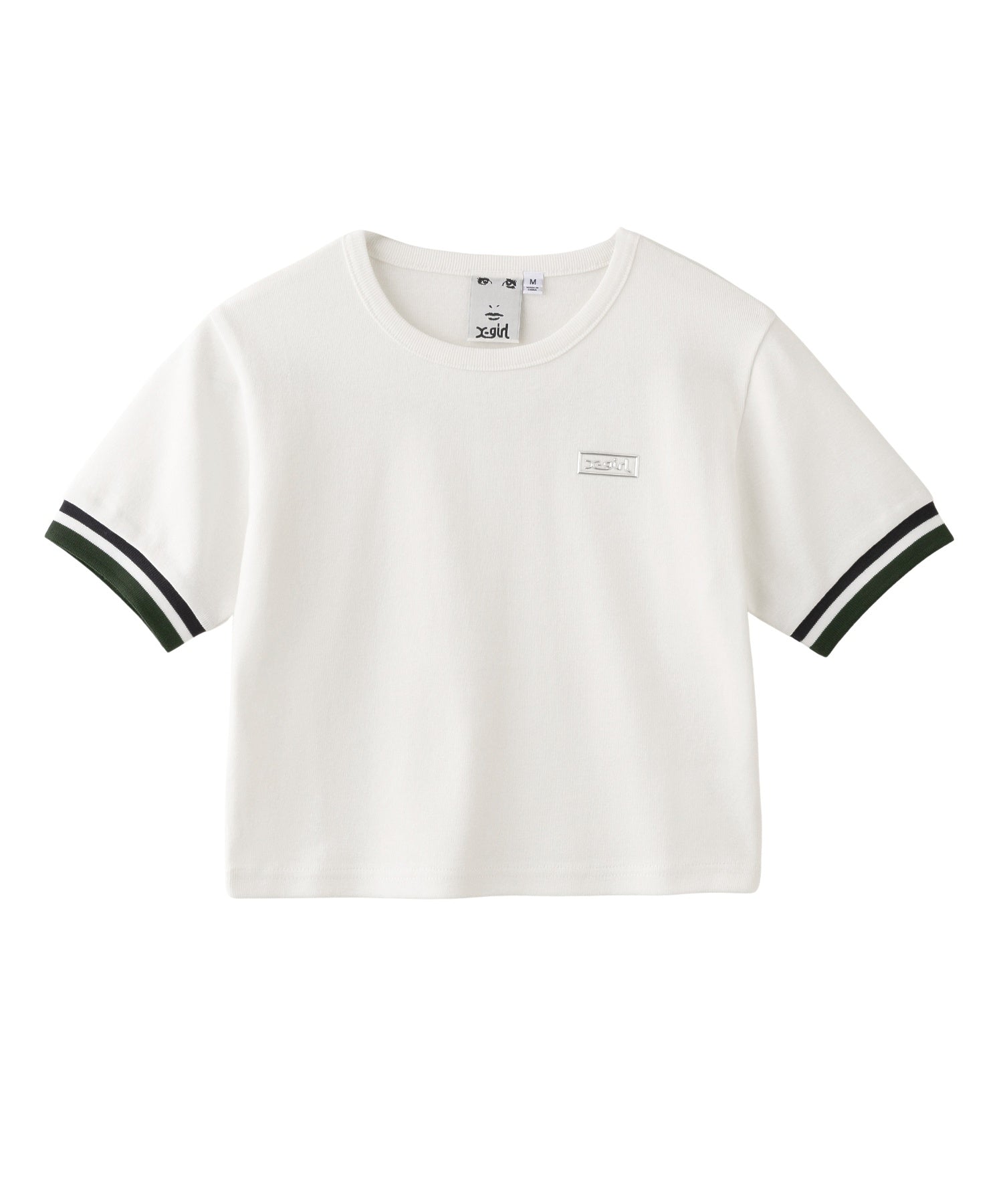 STRIPED RIB S/S BABY TEE
