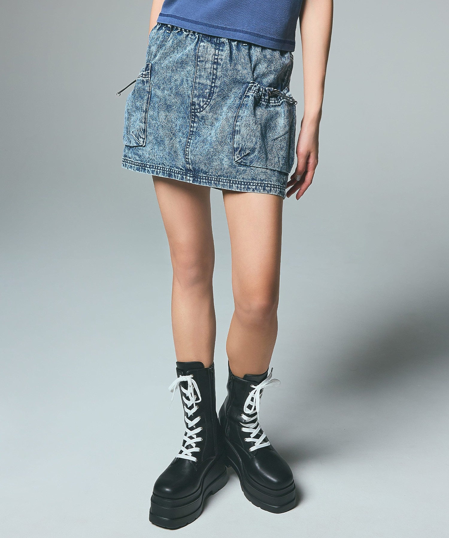 DENIM EASY MINI SKIRT