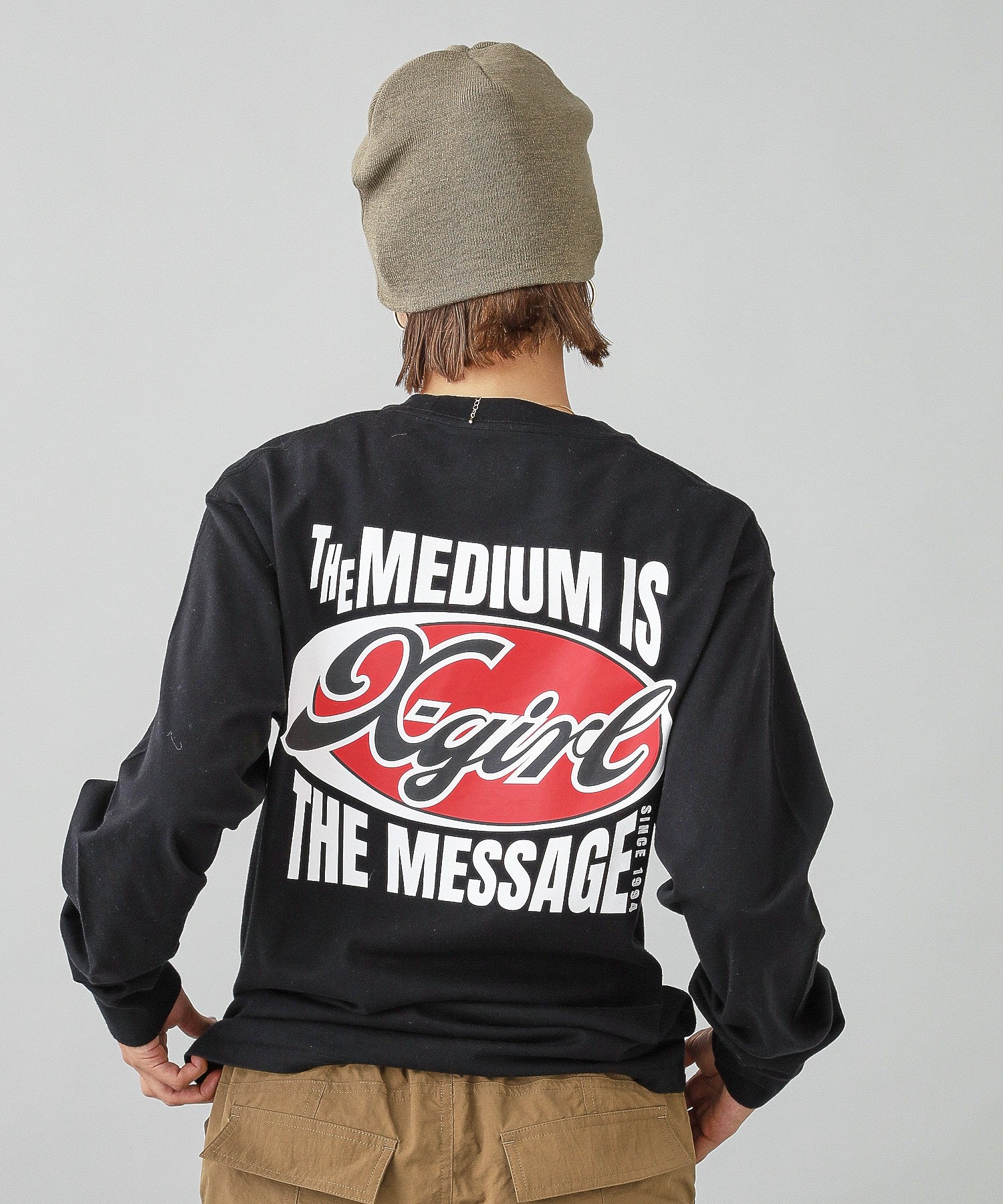 OVAL AND MESSAGE LOGO L/S TEE