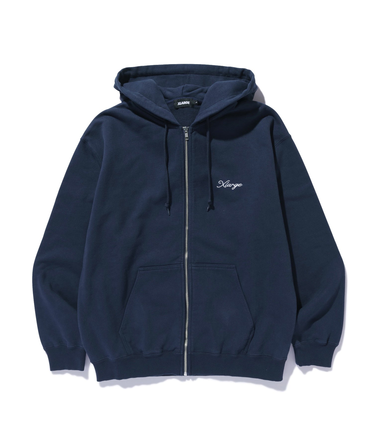 CURSIVE ZIP UP HOODED SWEATSHIRT