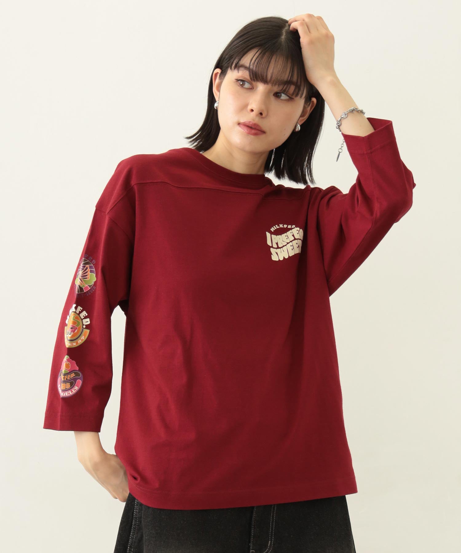 70S LOGO THREE QUARTER SLEEVE TOP
