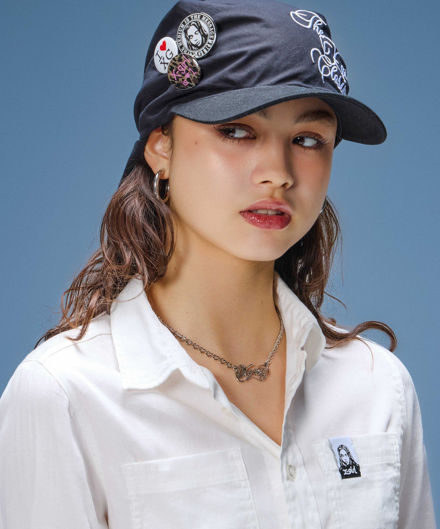 FACE LABEL L/S COMPACT SHIRT