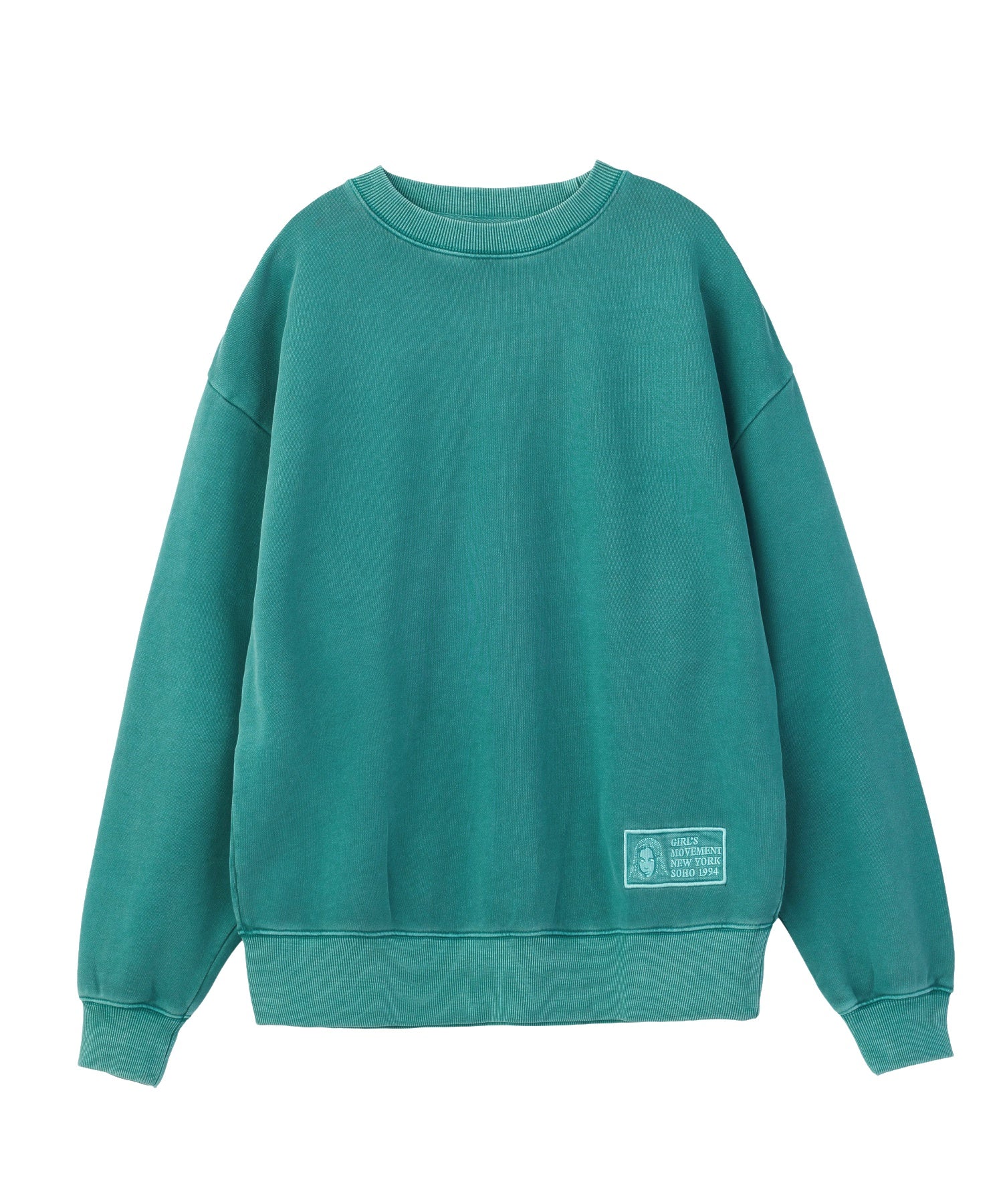 FADED BIG PATCH CREWNECK SWEATSHIRT