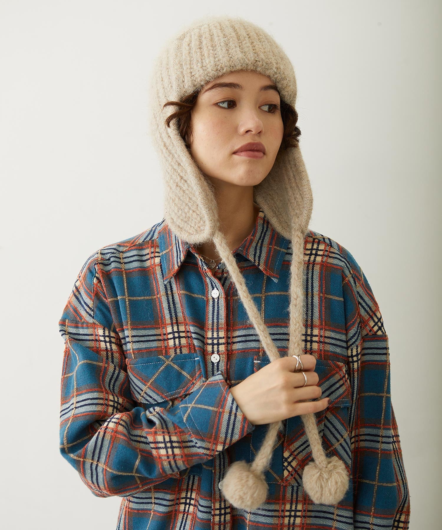 EAR FLAP KNIT CAP