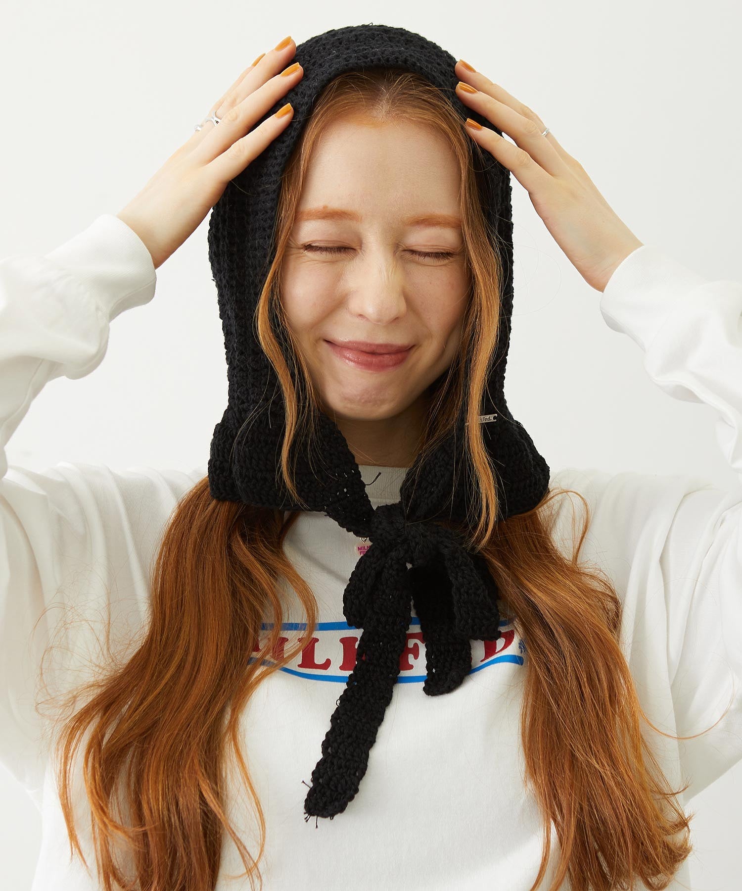 FRILL KNIT BONNET