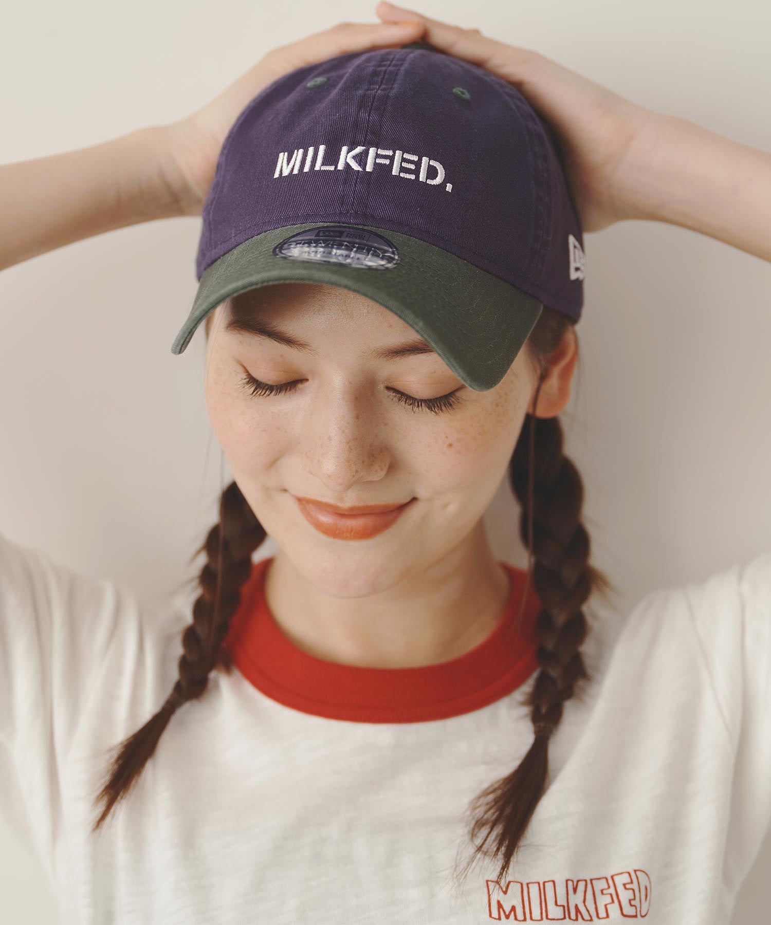 MILKFED.xNEW ERA STENCIL LOGO CAP