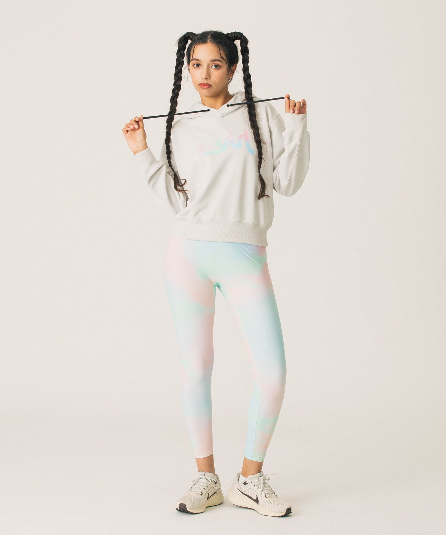MARBLE LOGO SHORT HOODIE SWEATSHIRT