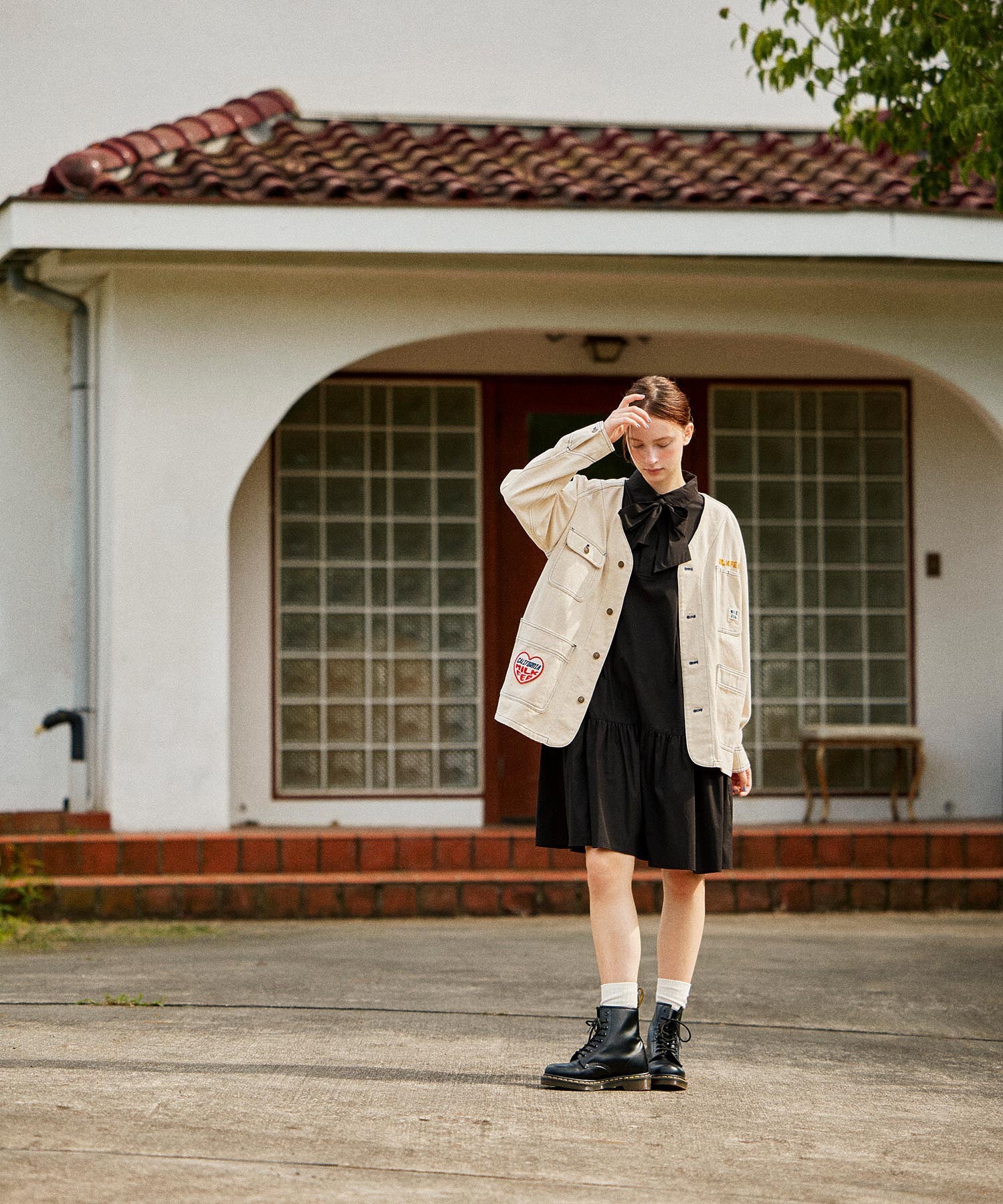 BOW TIE SHIRT DRESS