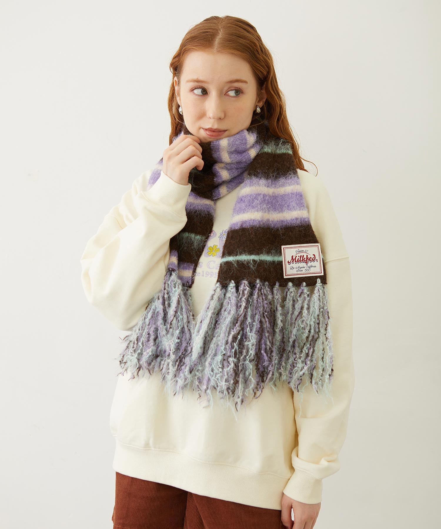STRIPED FRINGE STOLE