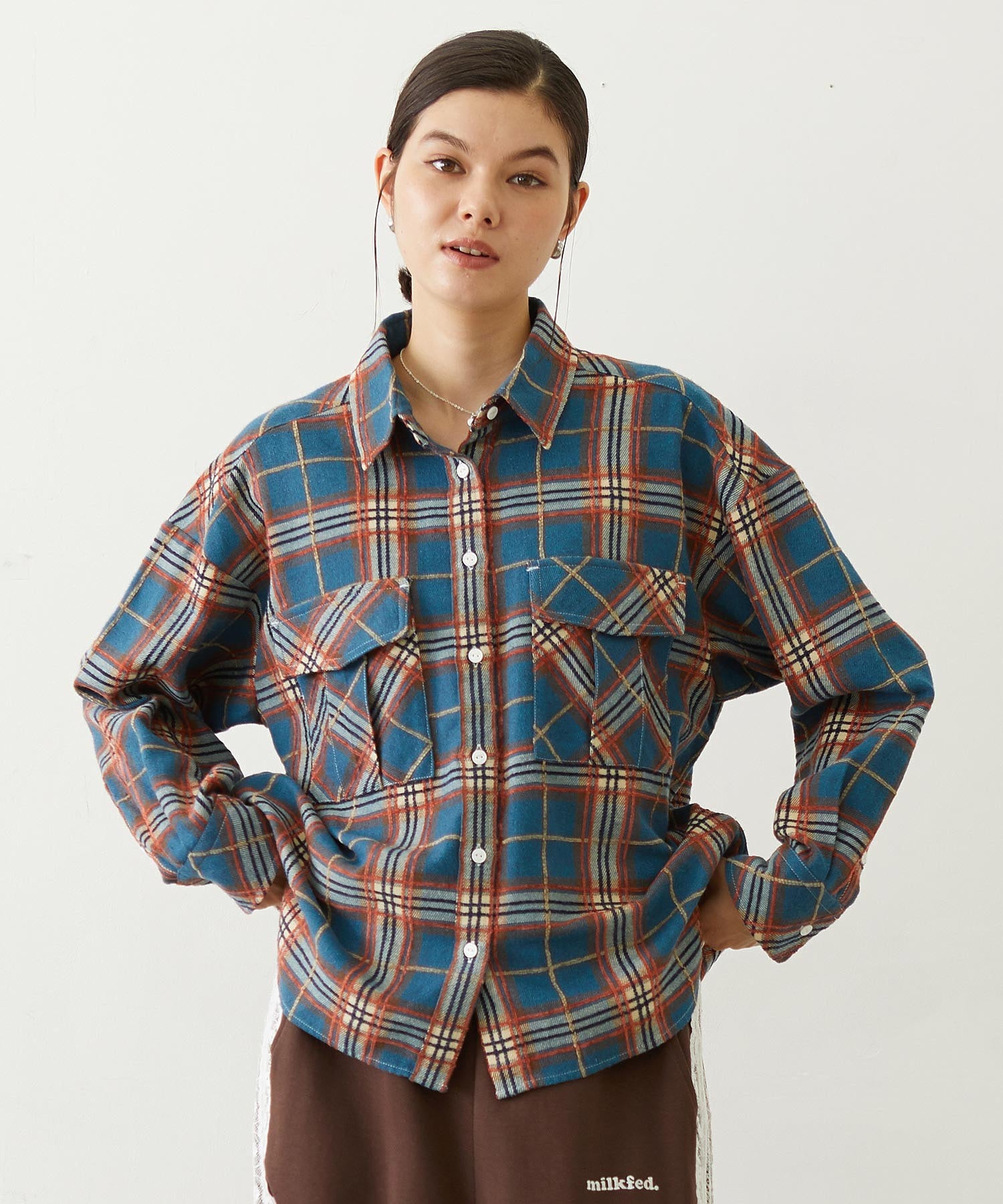 LOGO PLAID SHIRT
