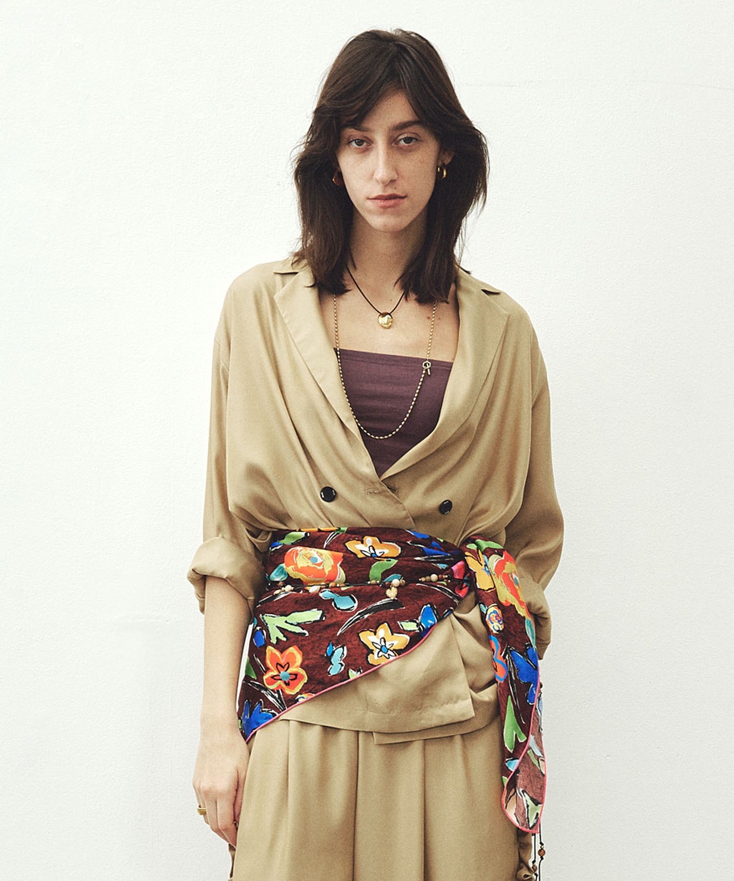 mici/DOUBLE BREAST TAILORED JACKET