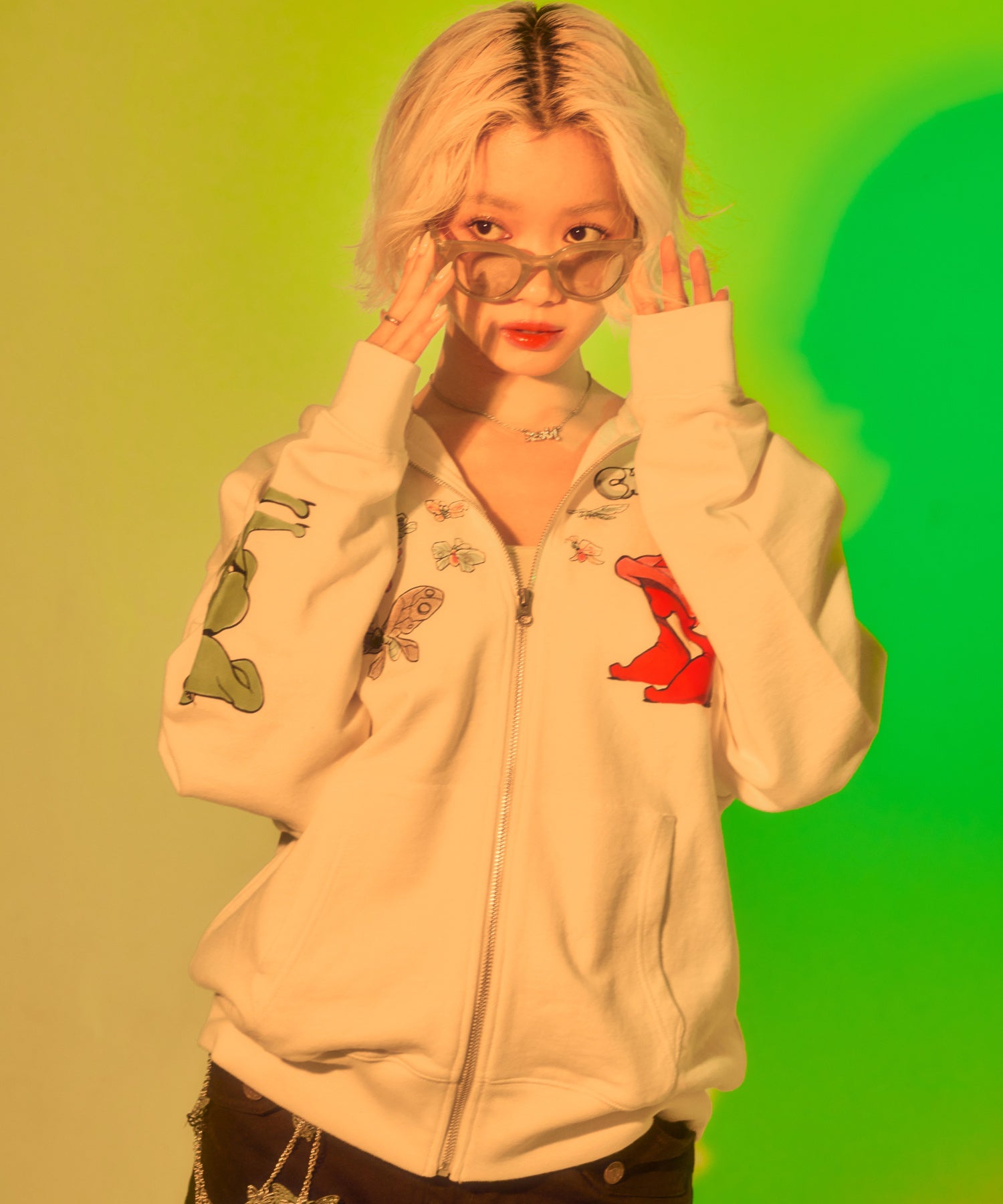 X-girl × Mark Bode ZIP UP SWEAT HOODIE