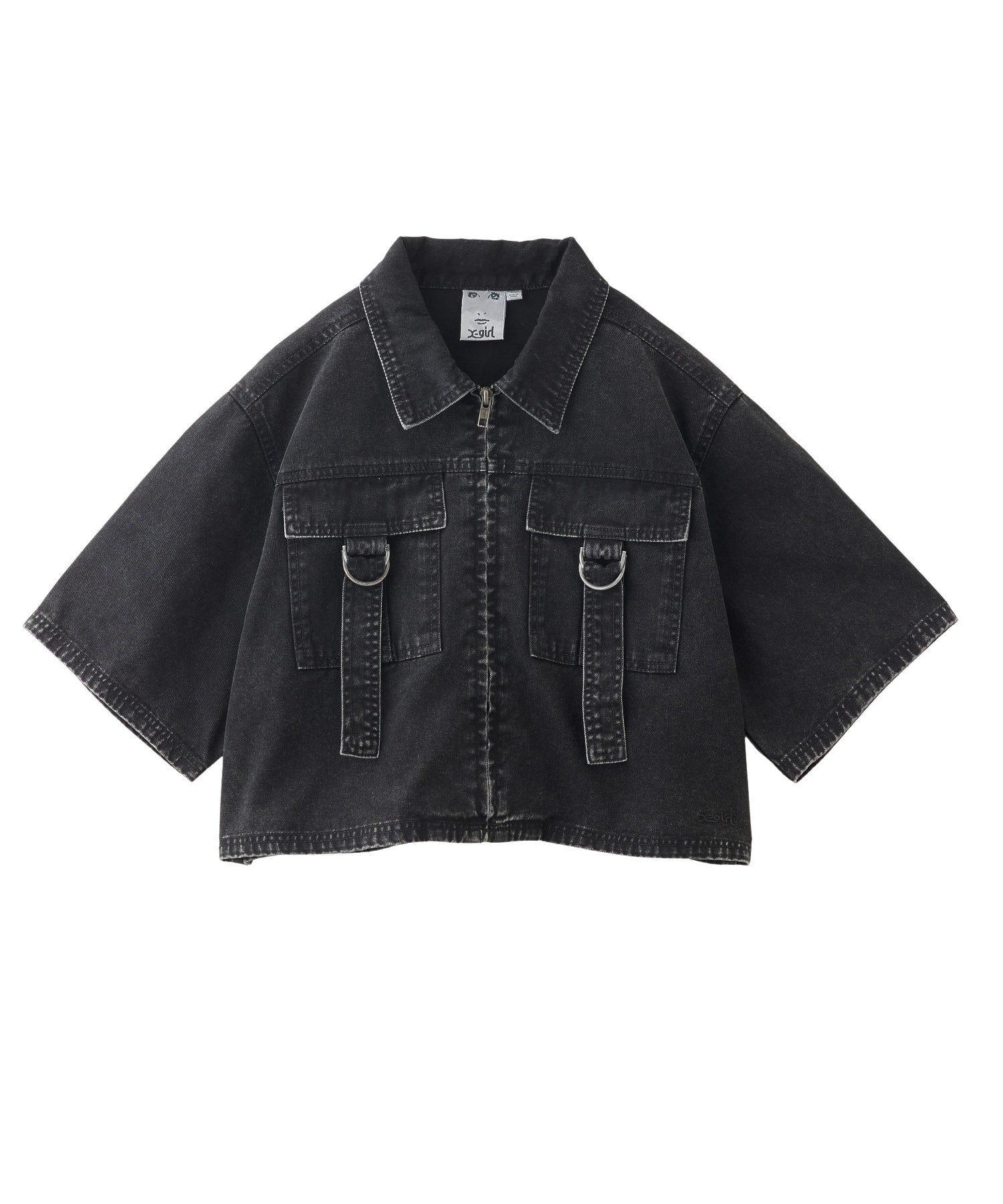 BELT POCKET CROPPED WORK SHIRT
