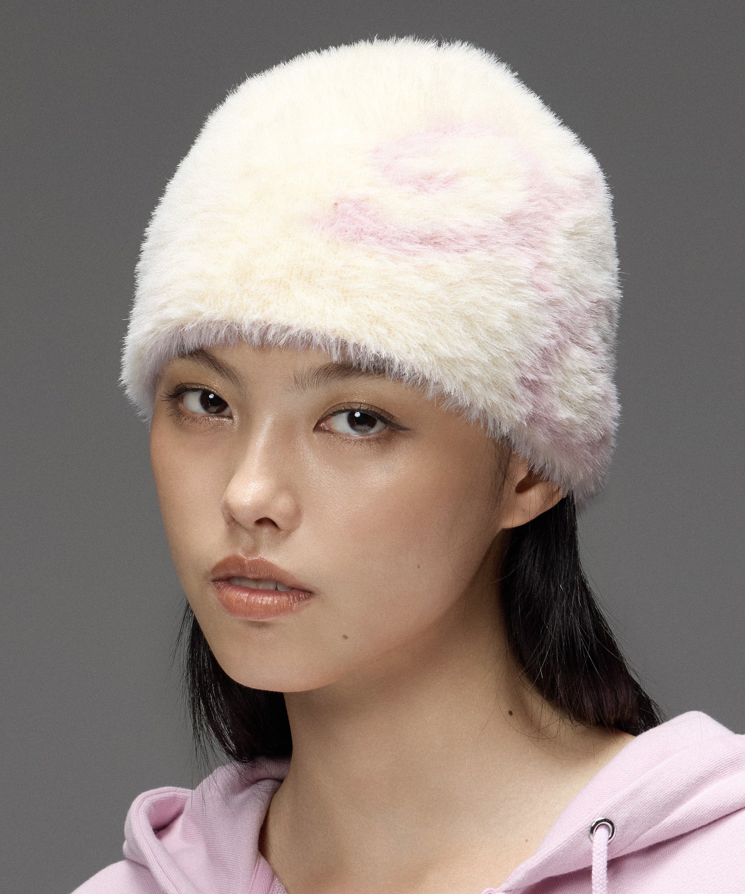 LOGO JACQUARD SHAGGY BEANIE